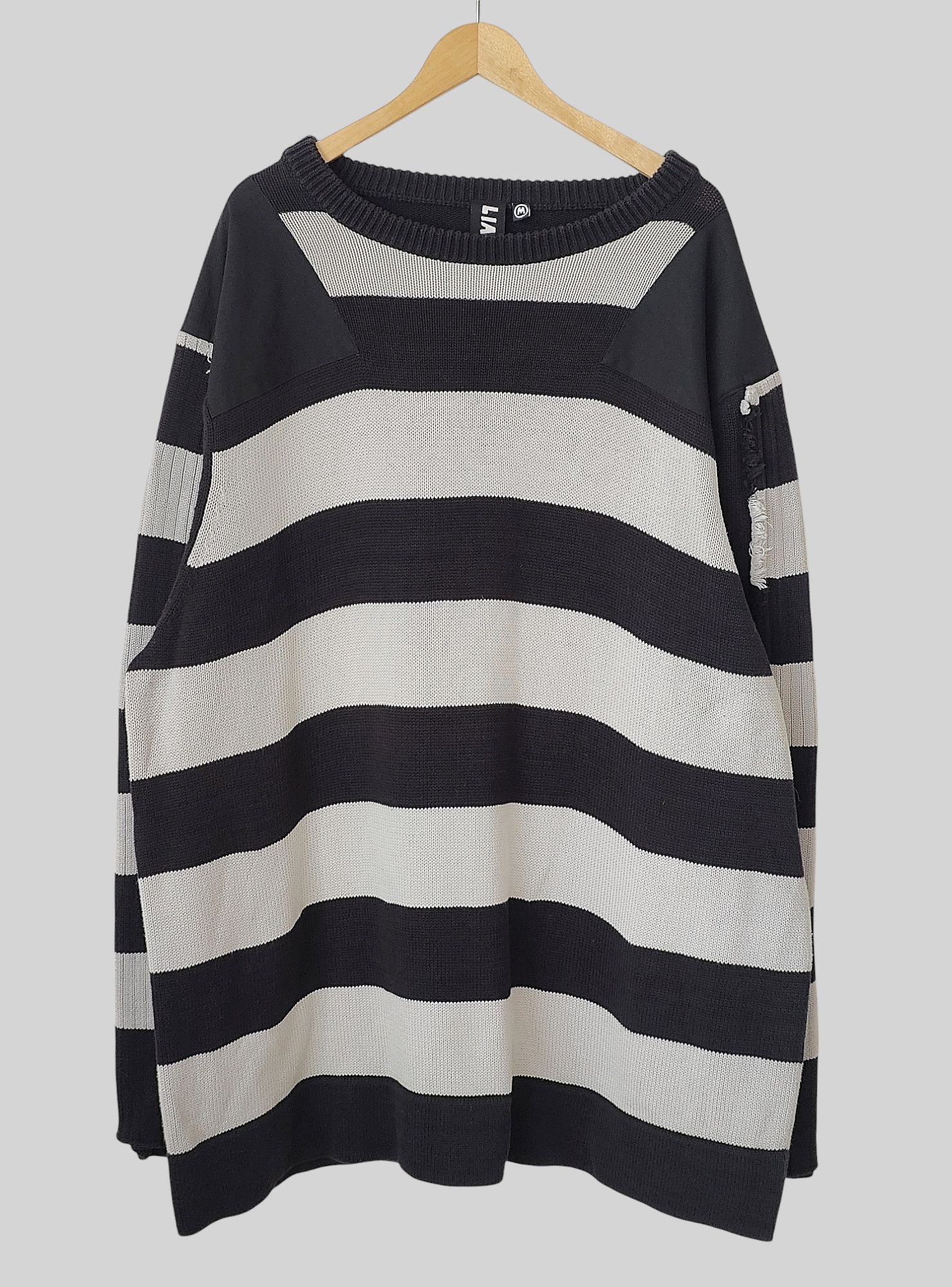 Liam Hodges RARE Liam Hodges Cotton Stripe Oversized Knit Sweater Size US XL / EU 56 / 4 - 3 Thumbnail