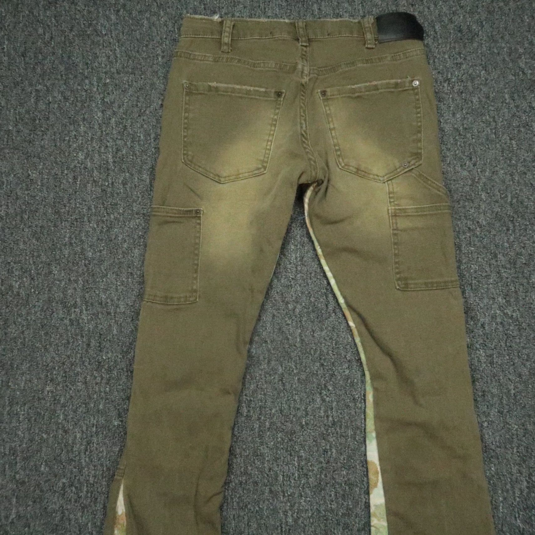 Vintage Valabasas Jeans Mens 30x35 Green Alpha Stacked Flare Distressed 5 Pocket Size US 30 / EU 46 - 6 Thumbnail