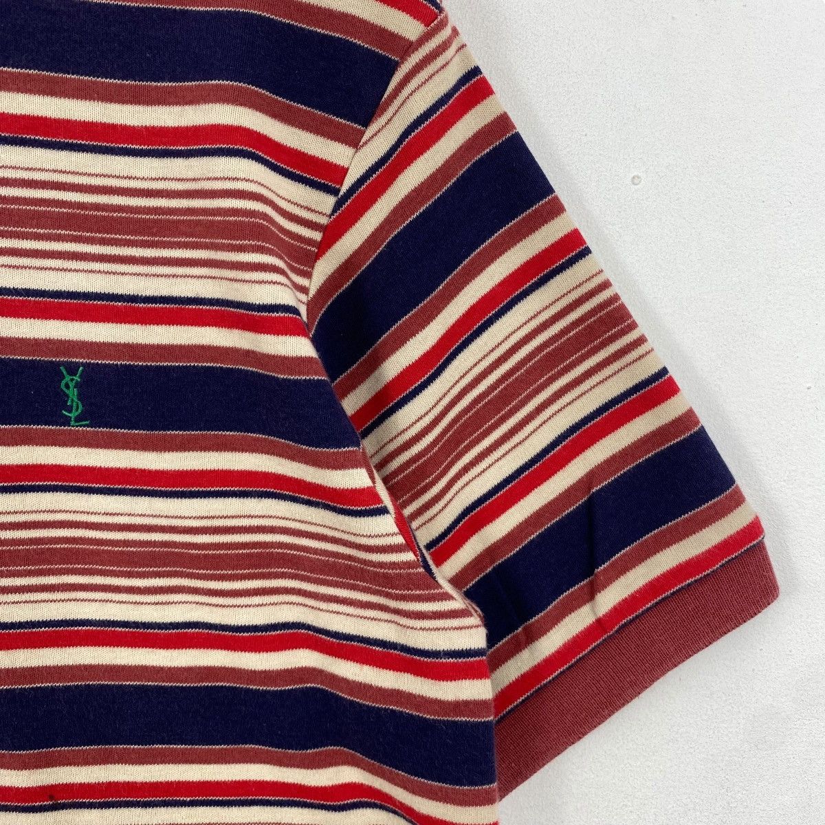 Yves Saint Laurent Vintage 90s YVES SAINT LAURENT Small Logo Striped Polo Shirt Size US M / EU 48-50 / 2 - 3 Thumbnail
