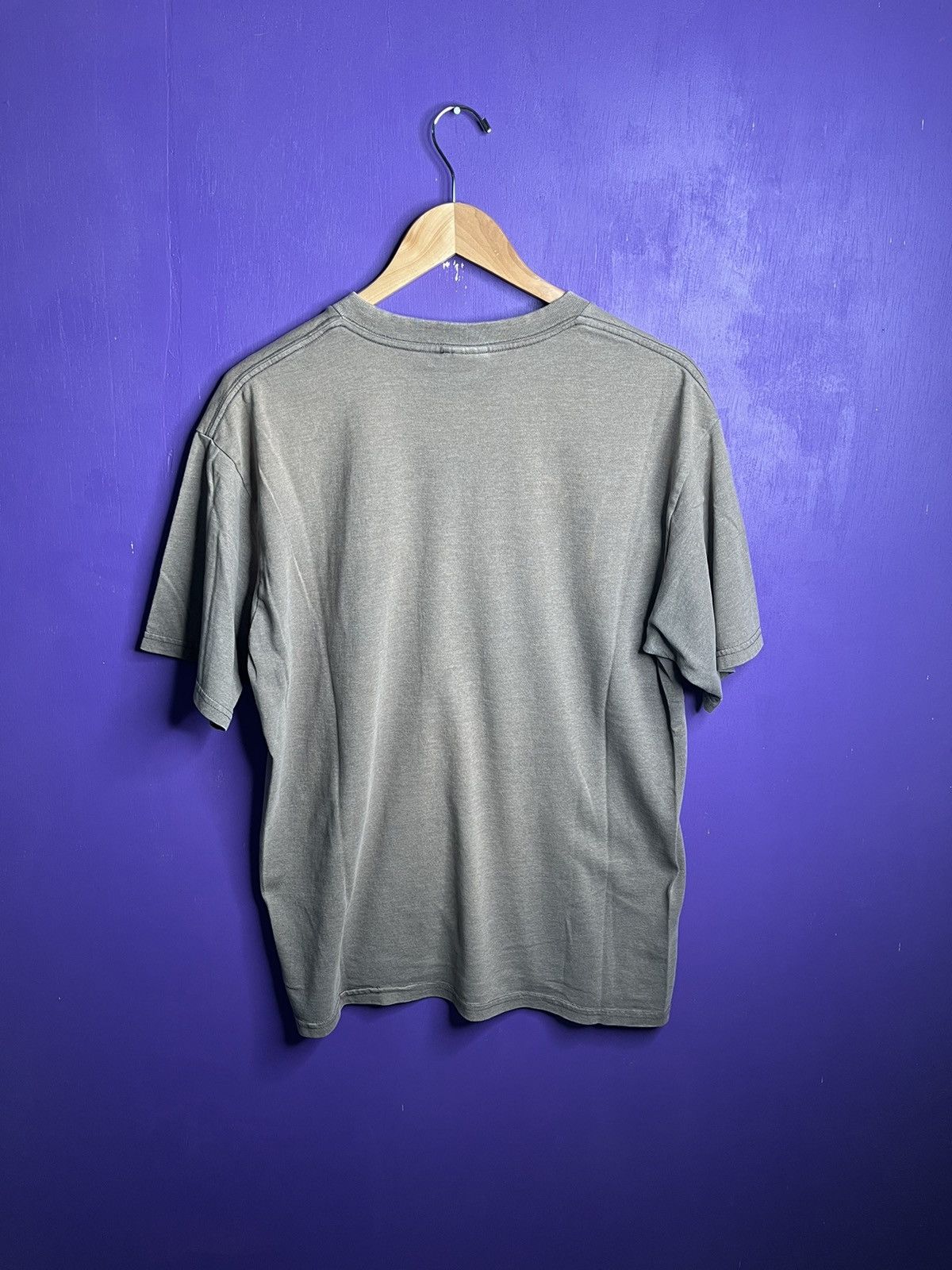 Nike × Vintage Vintage 00s Nike faded charcoal grey swoosh t-shirt Size US M / EU 48-50 / 2 - 2 Thumbnail