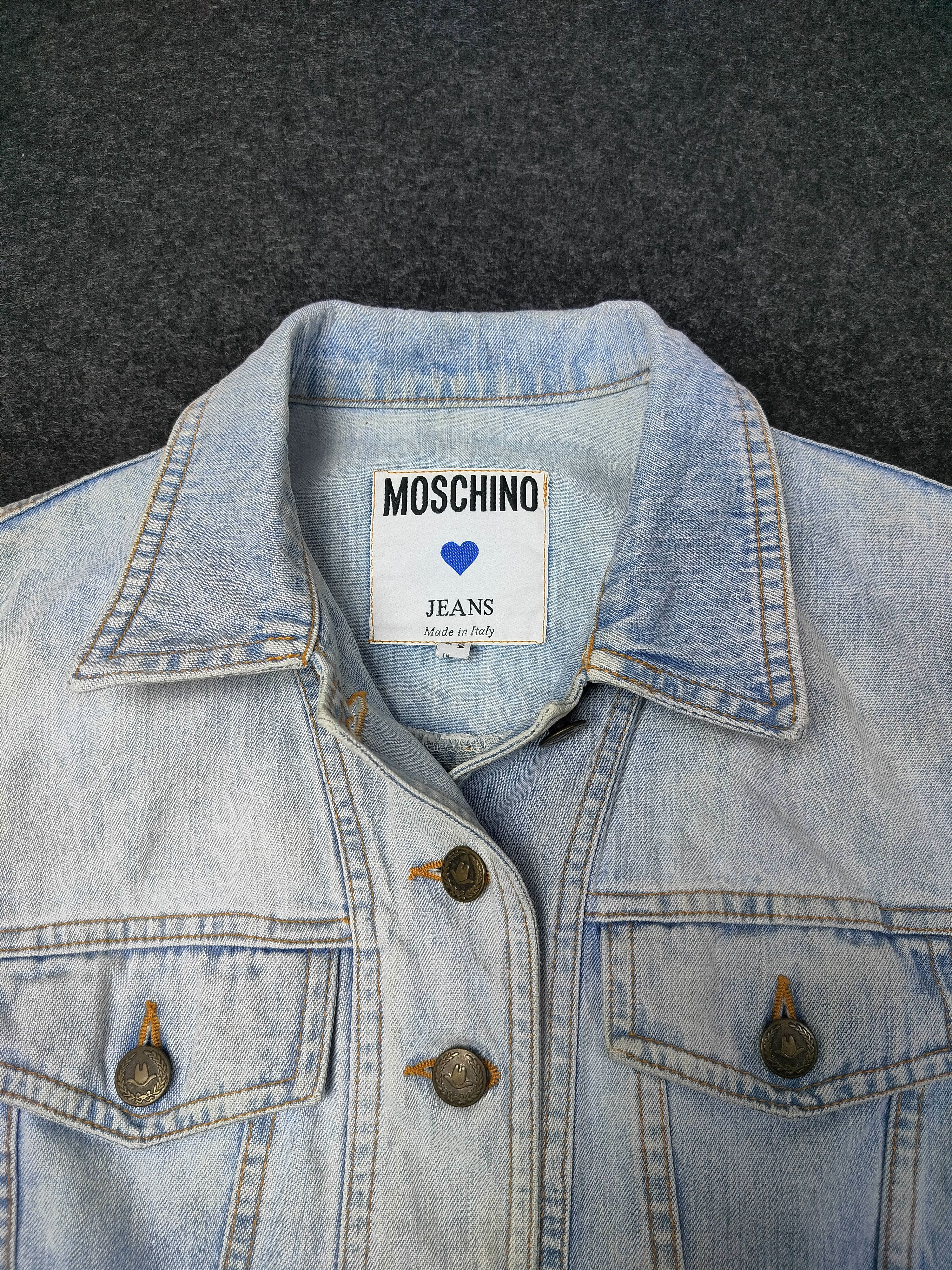 Moschino Vintage Moschino Jeans 1990's Denim Jacket Size S / US 4 / IT 40 - 7 Thumbnail