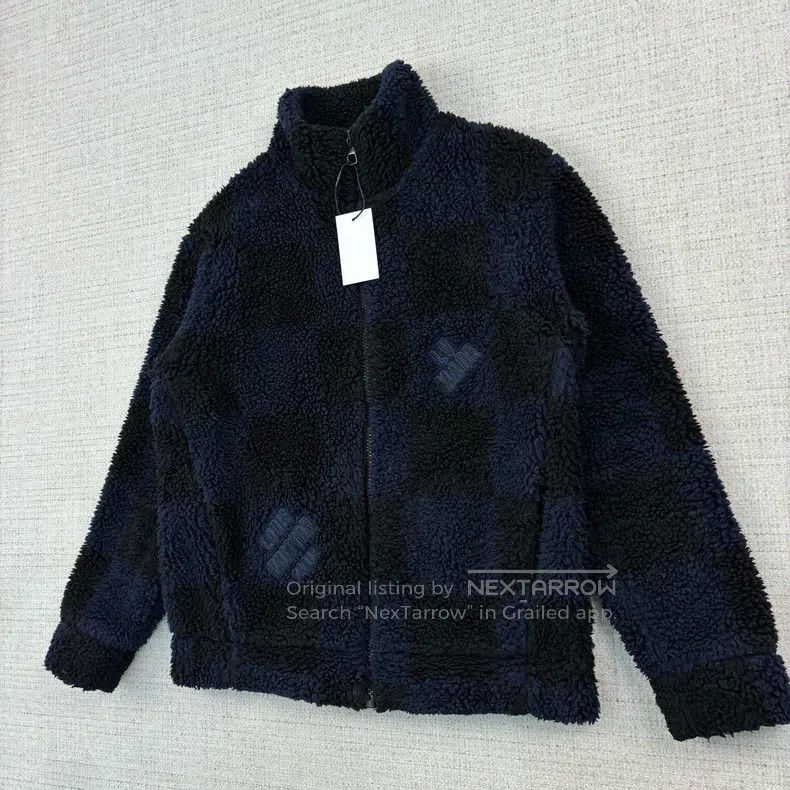 Louis Vuitton Louis Vuitton SS22 Checkerboard Lambswool Zip Collar Jacke Size US XL / EU 56 / 4 - 3 Thumbnail