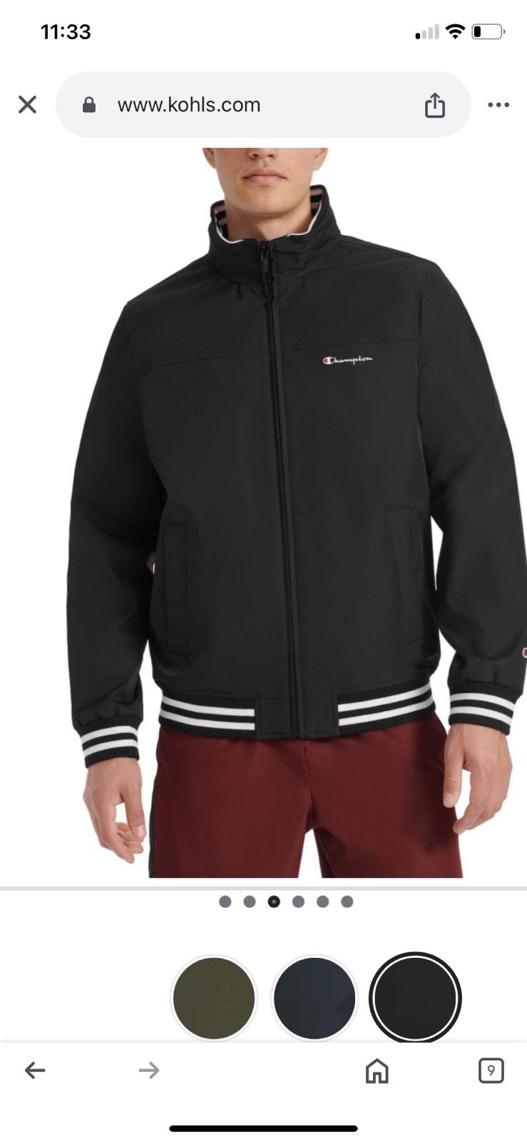 Champion Champion Men's Softshell Performance Bomber Size US M / EU 48-50 / 2 - 1 Thumbnail