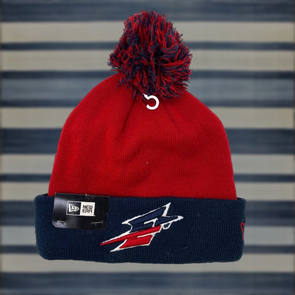 New Era New Era 9Forty Memphis Express Beanie Hat Unisex Adults One Size Blue Knit Cuffed Pom Pom Football Season, Sports, Casual Size ONE SIZE - 1 Thumbnail
