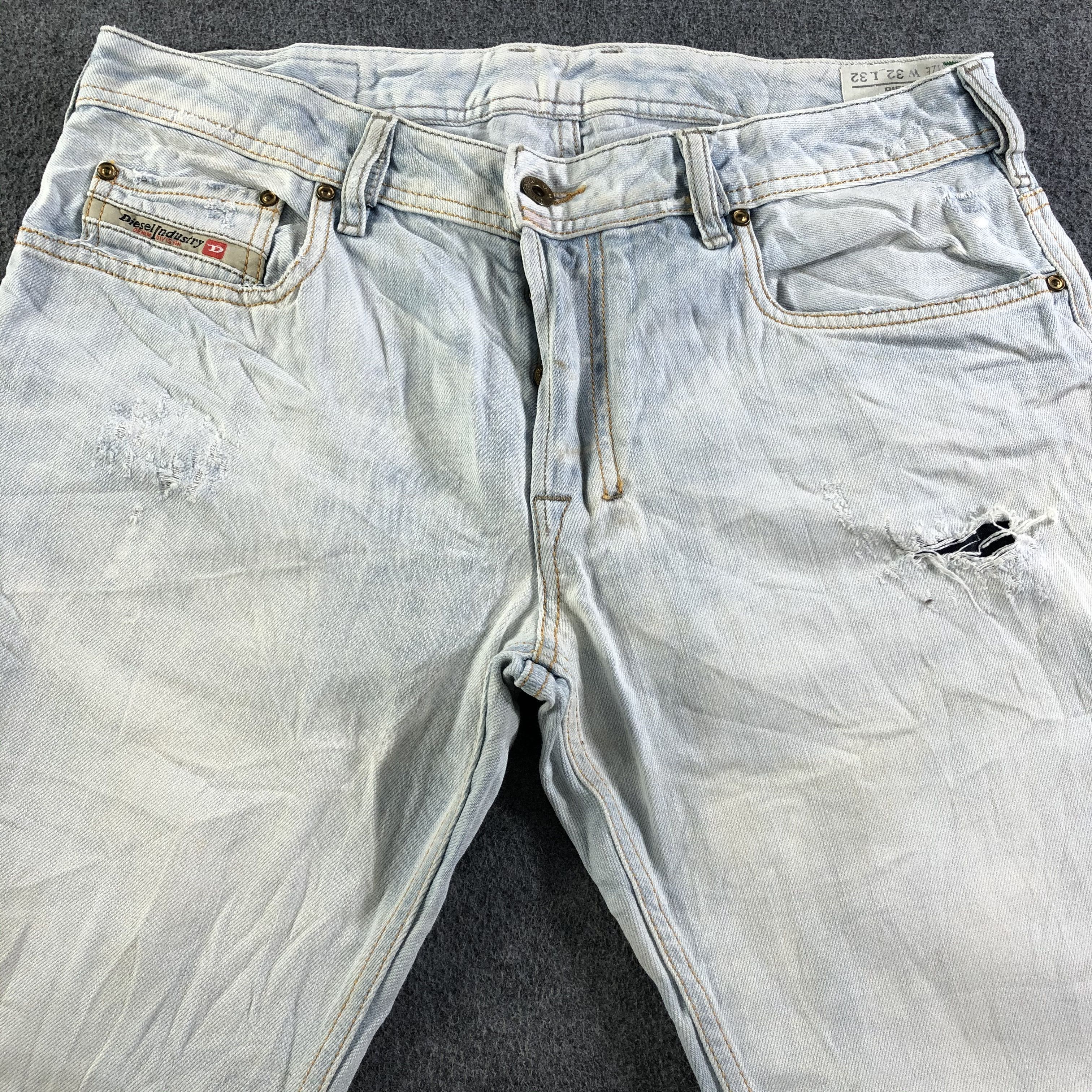 Diesel Vintage Light Wash Diesel Industry Jeans-J3620 Size US 34 / EU 50 - 3 Thumbnail