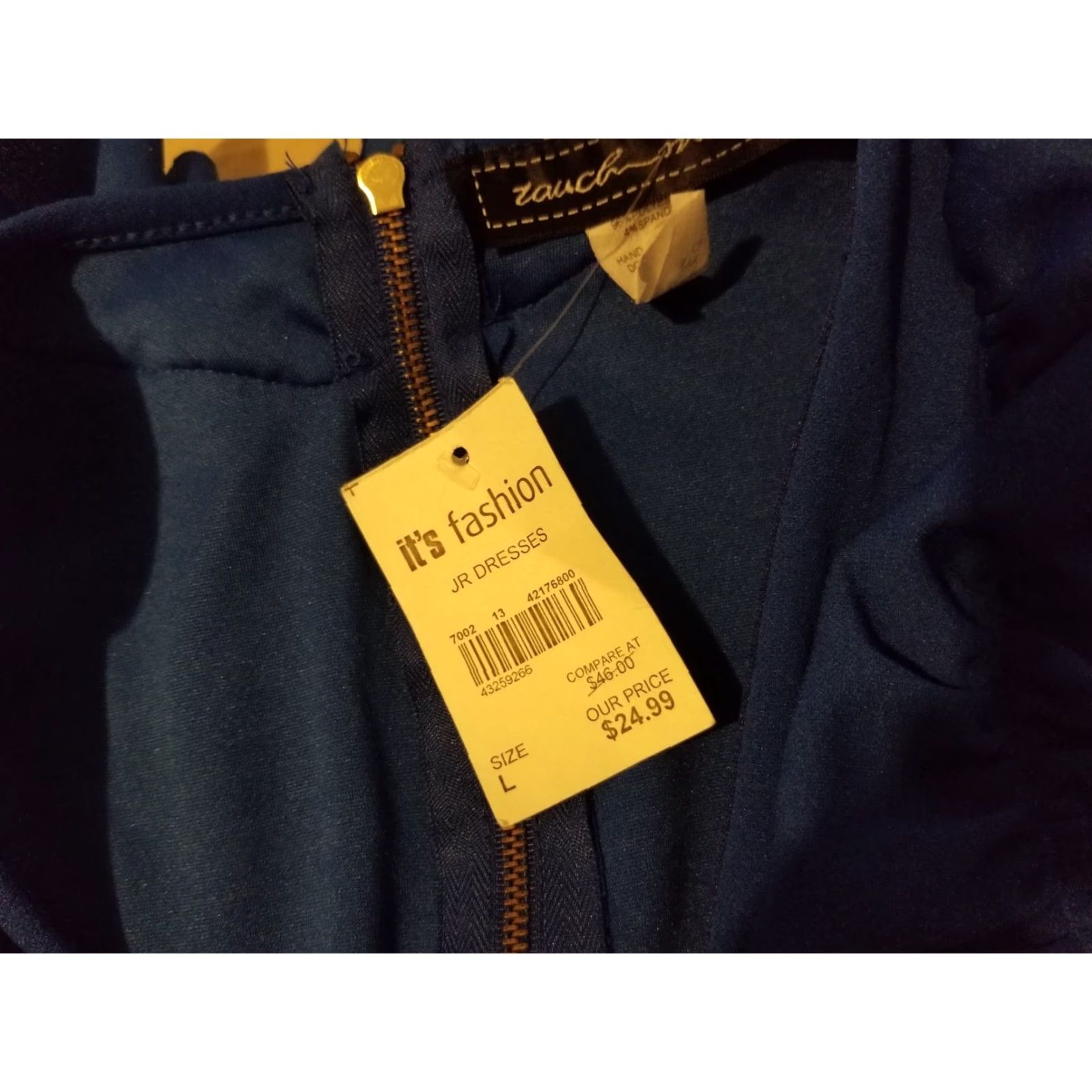 Vintage Womens Touch Me Romper Pants Suit L Blue 1 Piece V-Neck Casual Summer Spring Regular Womens L Blue Romper Suit Size 36" / US 14 / IT 50 - 3 Thumbnail