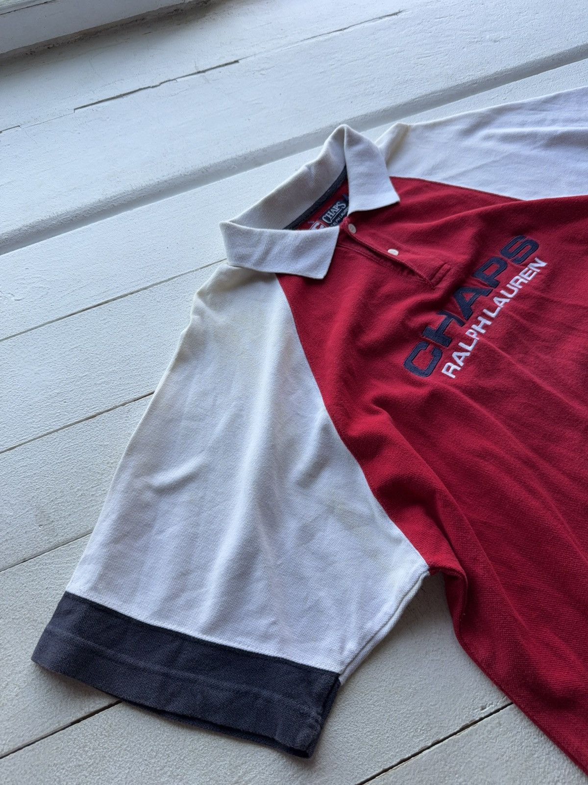 Polo Ralph Lauren Vintage 90s Chaps Ralph Lauren Retro Big Logo Polos Size US L / EU 52-54 / 3 - 5 Thumbnail