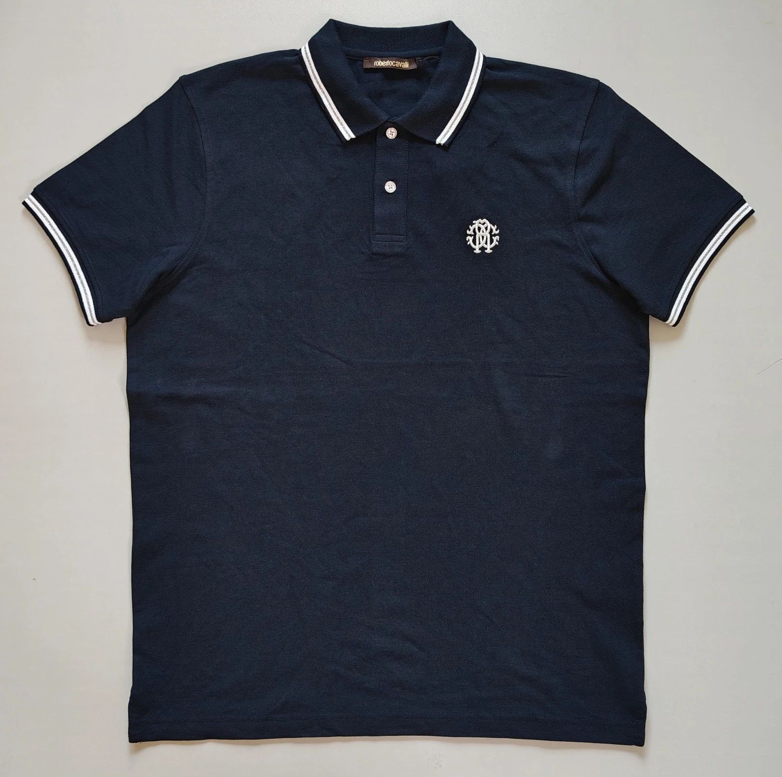 Roberto Cavalli Robert Cavalli RC Monogram-Embroidered Polo Shirt T / 6002 Size US XL / EU 56 / 4 - 2 Thumbnail