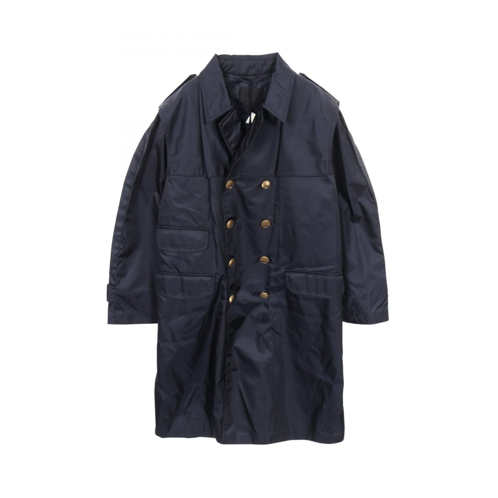 Prada Prada Prada Re-Nylon Trench Coat Textile Outerwear SGC671 DUTY FREE for USA Size ONE SIZE - 1 Thumbnail