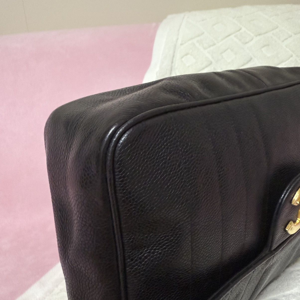 Chanel JUMBO MADEMOISELLE SINGLE FLAP GHW VERTICAL QUILTED CAVIAR Size ONE SIZE - 7 Thumbnail