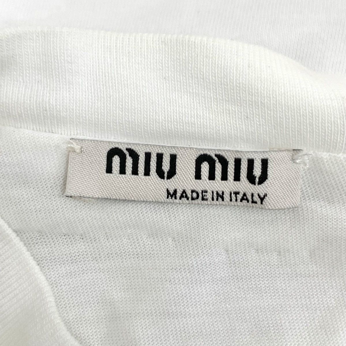 Miu Miu Miu Miu Pearl & Rhinestone Embellished Short Sleeve K26WX Size M / US 6-8 / IT 42-44 - 6 Thumbnail
