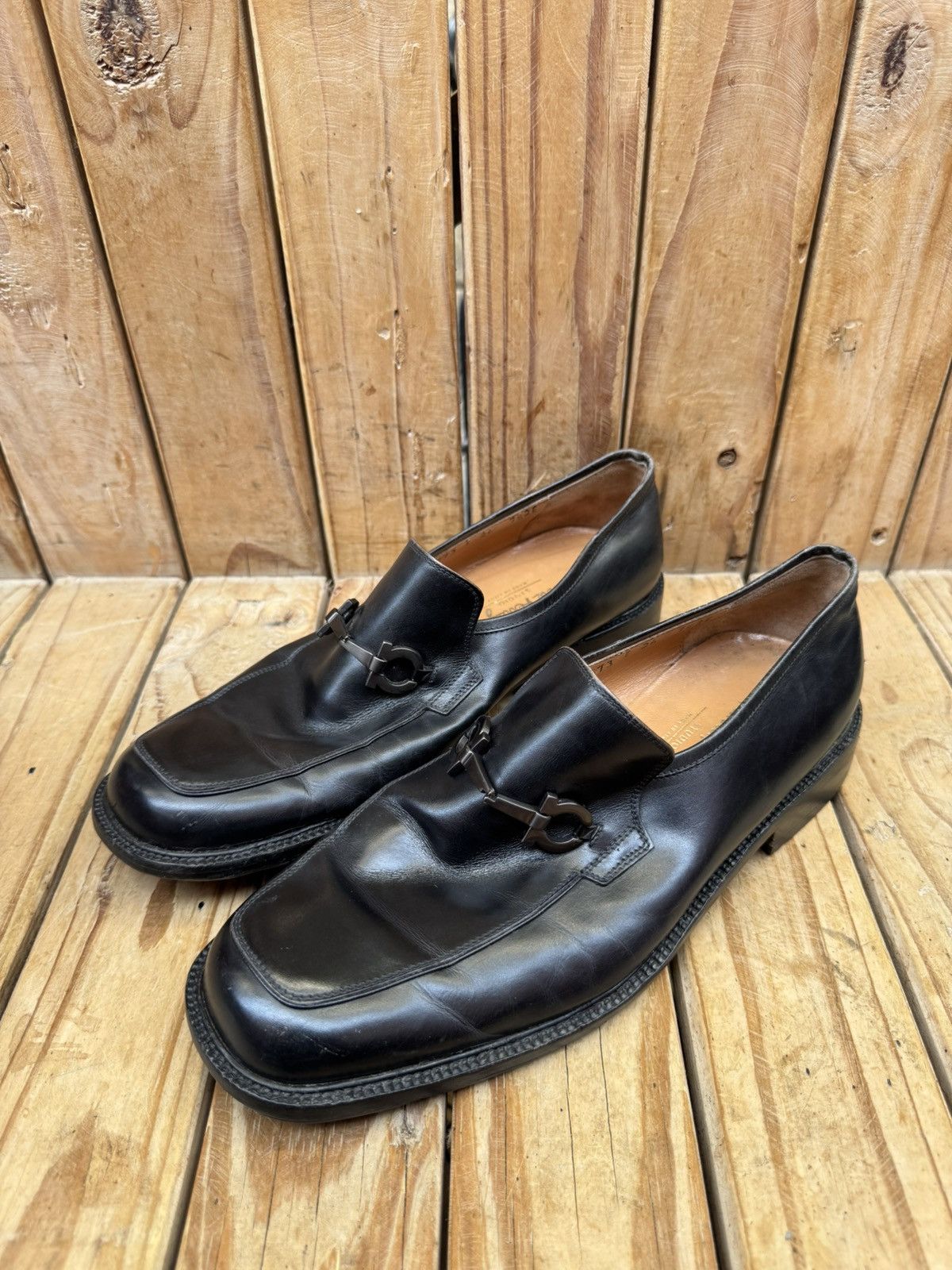 Salvatore Ferragamo Salvatore Ferragamo Black Men’s Leather Loafers Sz US 7.5 EE Size US 7.5 / EU 40-41 - 20 Thumbnail
