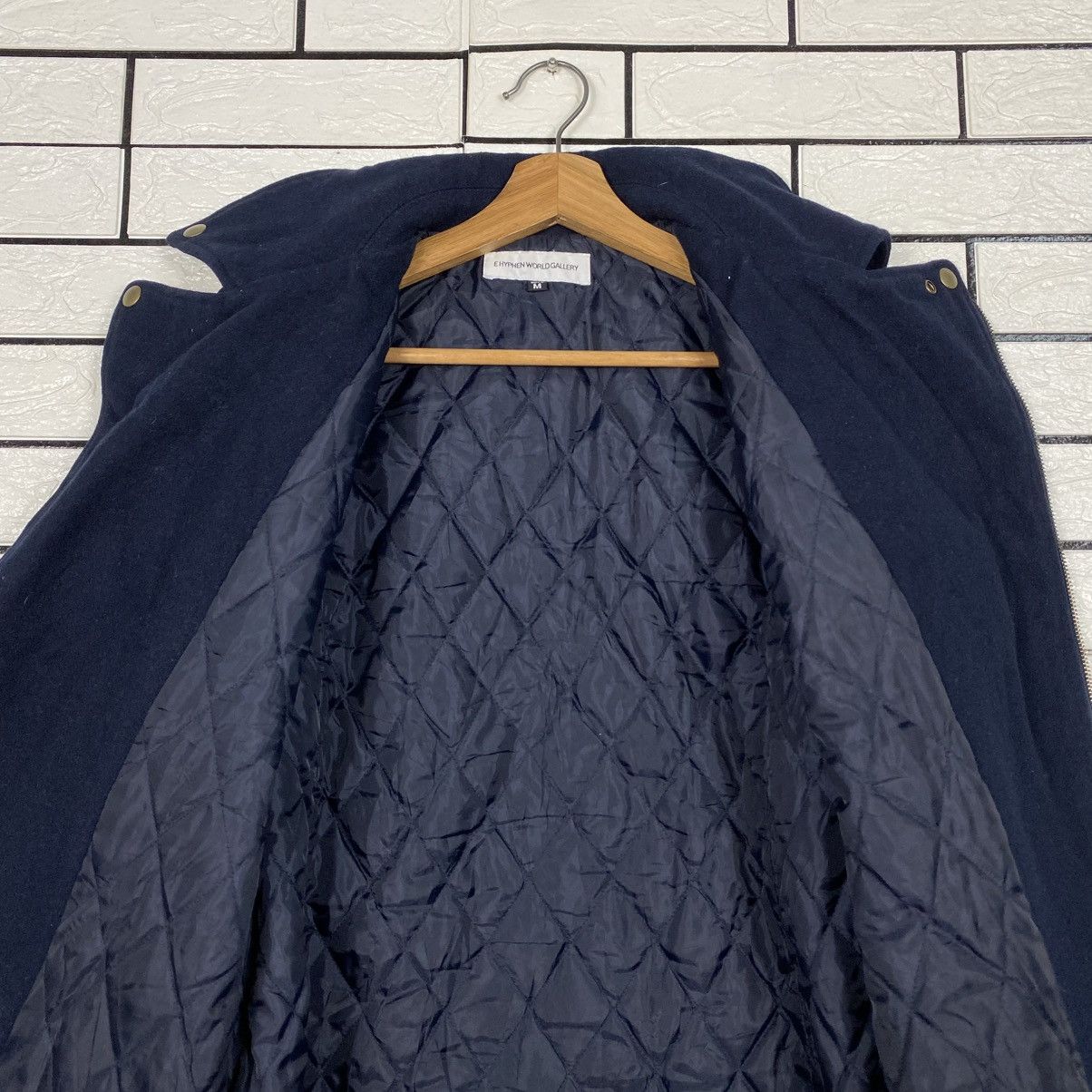 Japanese Brand Ehyphen World Gallery Wool Biker Jacket Double Collar Size US M / EU 48-50 / 2 - 15 Thumbnail