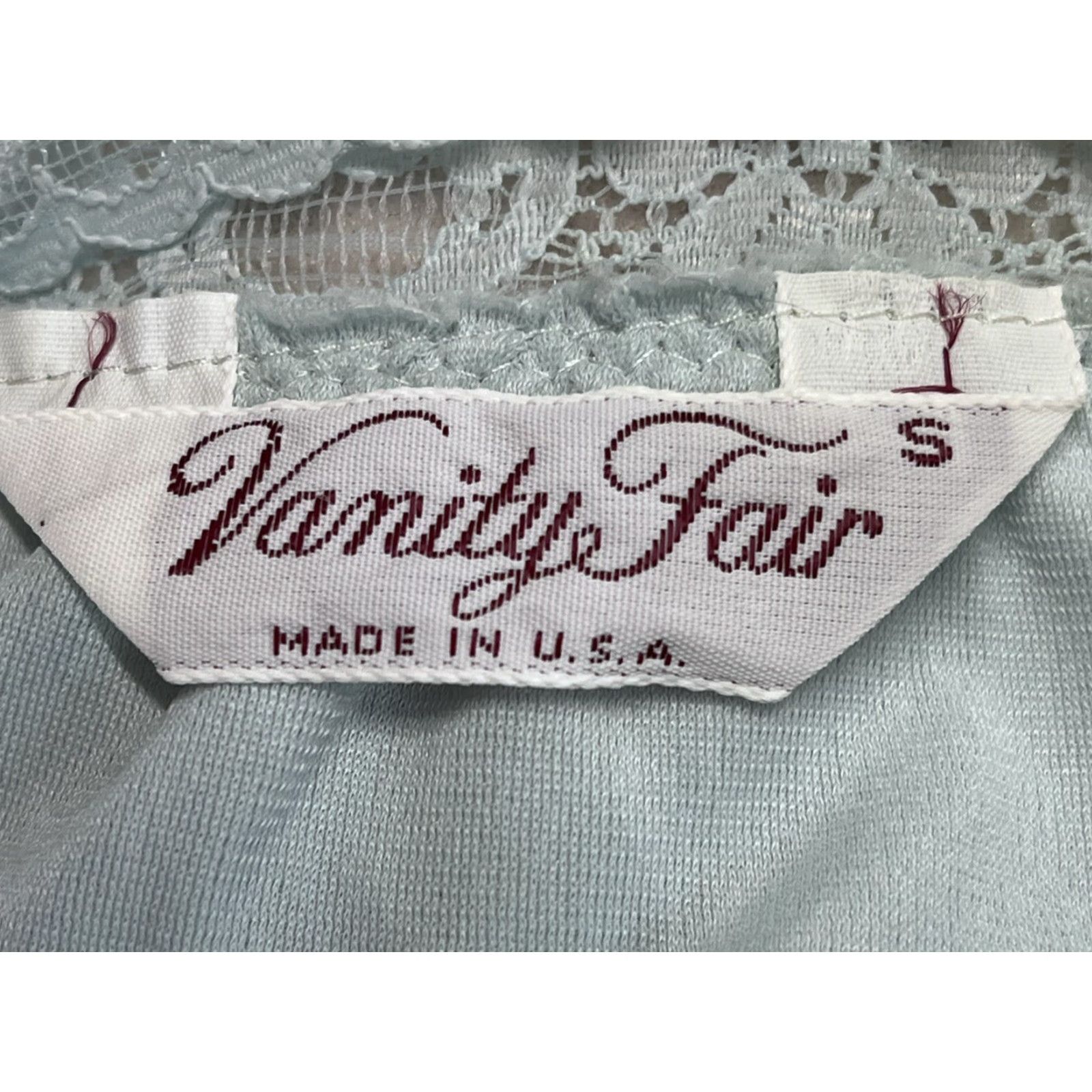 Vintage VINTAGE Vanity Fair Nightgown S Blue Nylon Lace Trim 1970s Made USA Womens, Small, 100% Nylon Underlay Size ONE SIZE - 6 Thumbnail