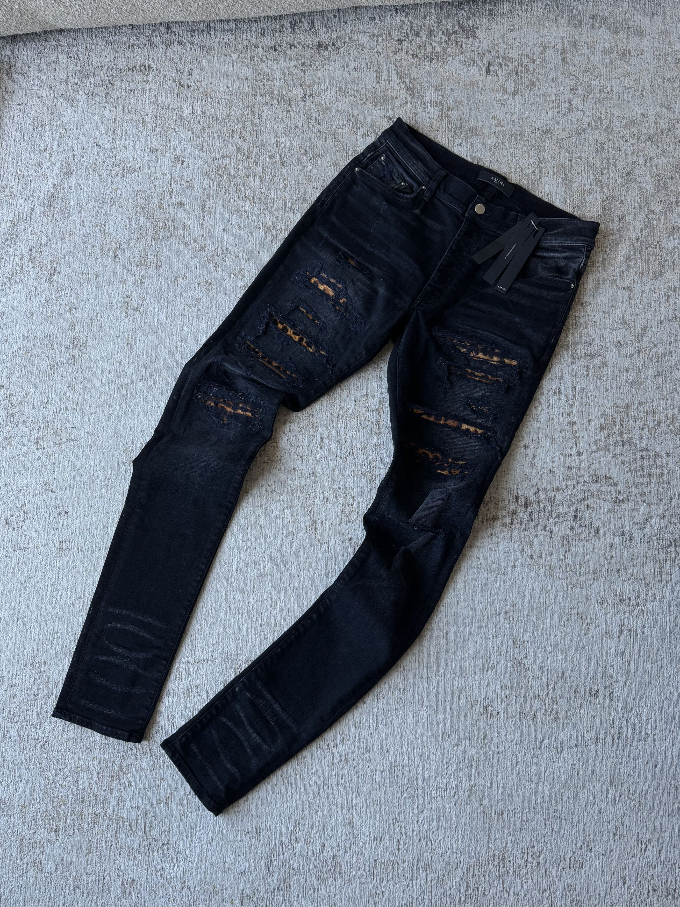 Amiri AMIRI LEOPARD TRASHER JEANS RARE Size US 31 - 1 Thumbnail