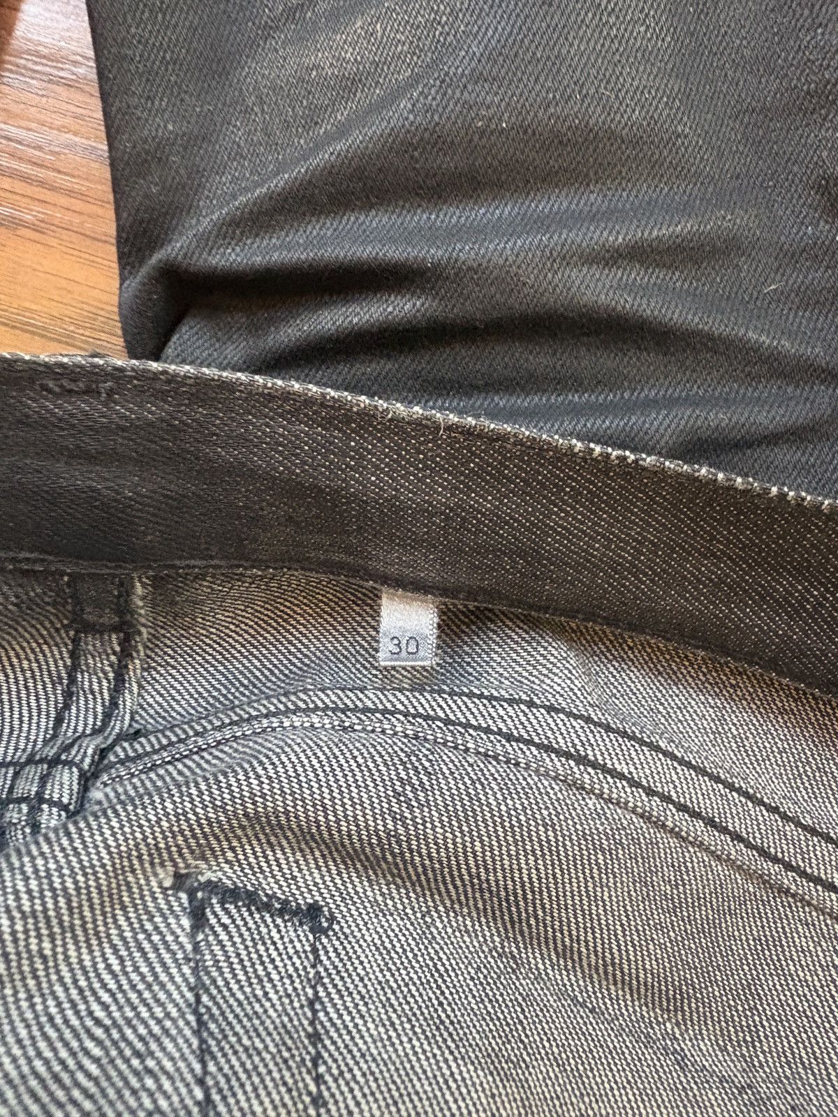Dior Dior SS04 “Strip” Destroyed Waxed Denim Size US 30 / EU 46 - 9 Thumbnail