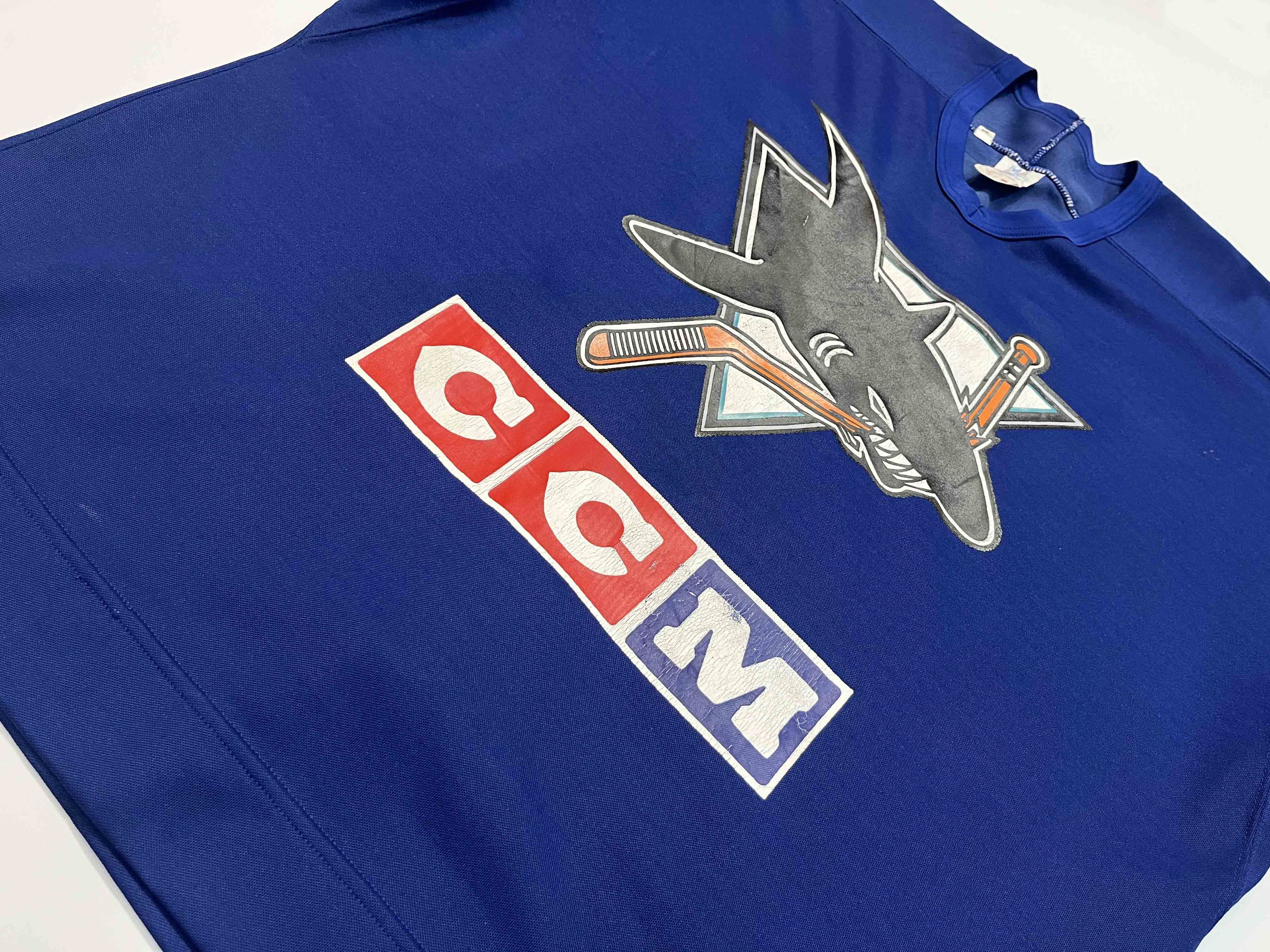 NHL Vintage CCM Maska San Jose Sharks Practice NHL Hockey Jersey Size US L / EU 52-54 / 3 - 5 Thumbnail