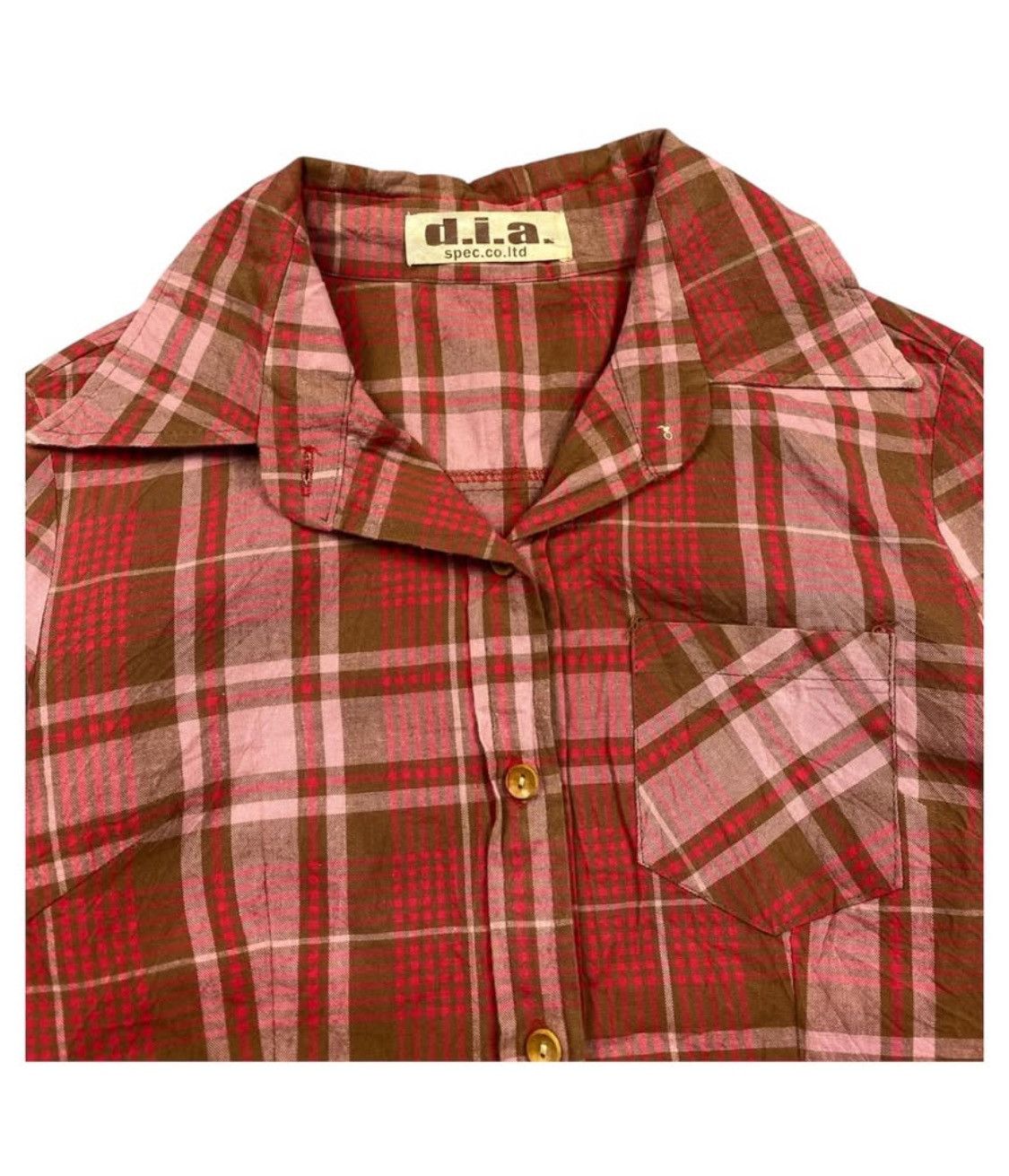 Japanese Brand 2000s D.I.A. Plaid Shirt Size S / US 4 / IT 40 - 3 Thumbnail