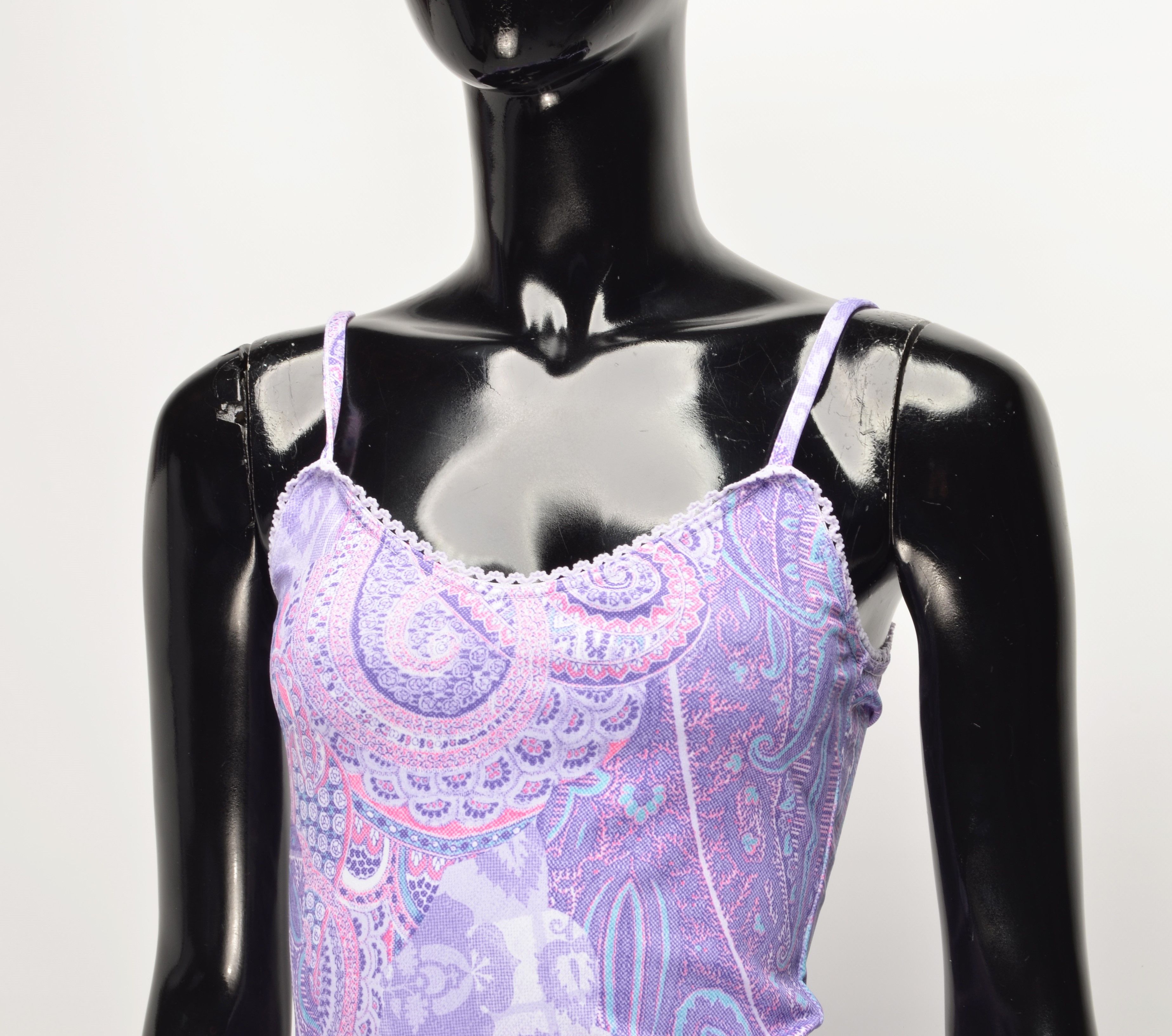 Vintage Vintage Clockhouse Y2K Paisley Boho Purple Dress Size S / US 4 / IT 40 - 2 Thumbnail