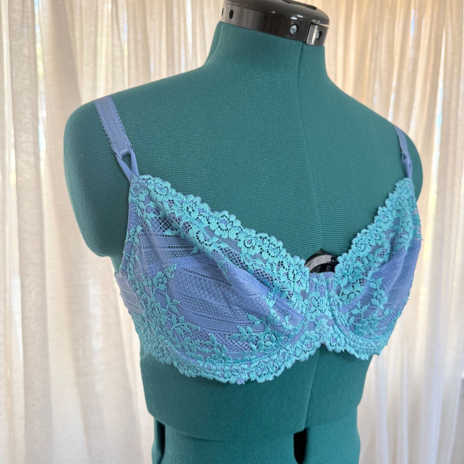 Other Wacoal Blue & Aqua Lace Bra | Sz 34C Size ONE SIZE - 3 Thumbnail