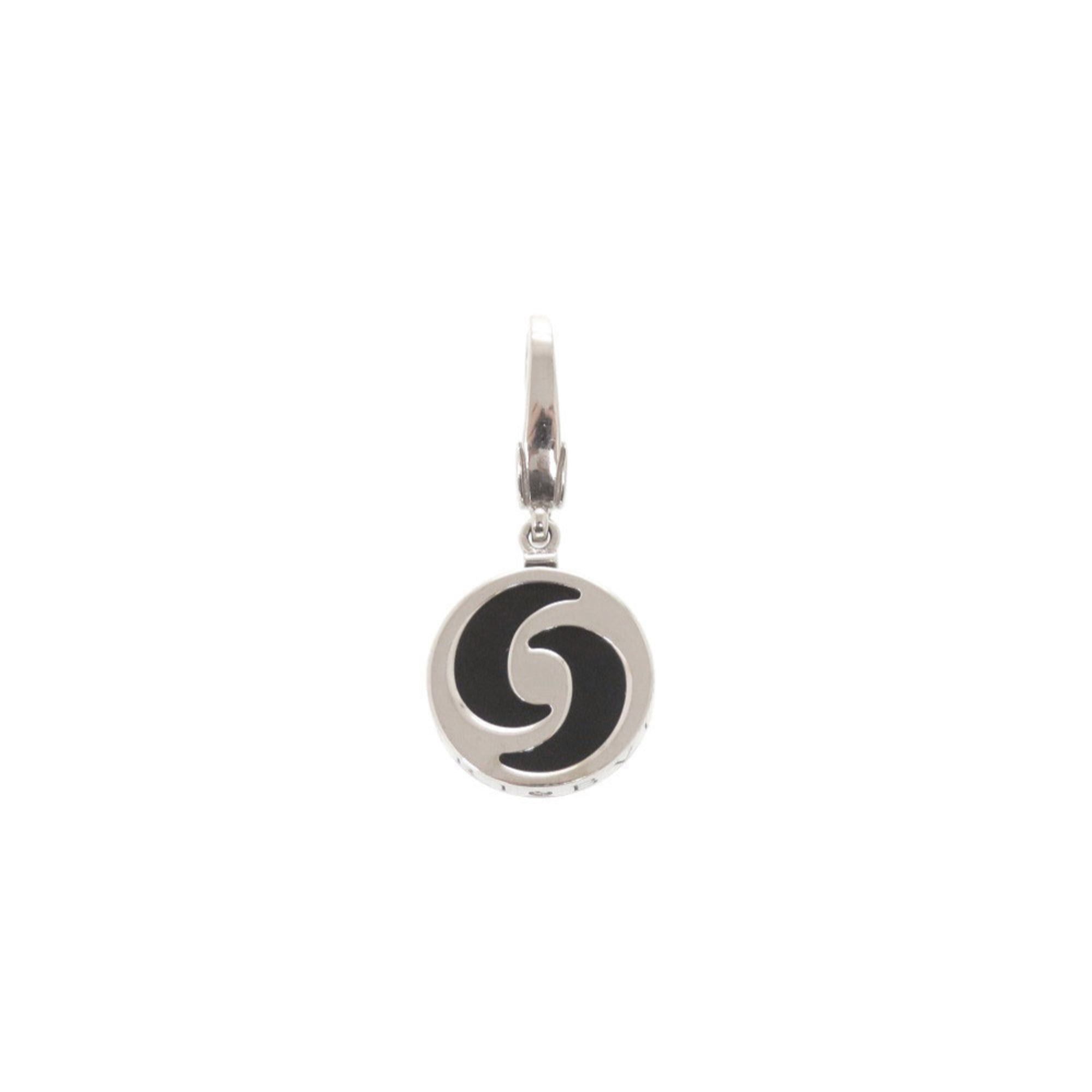 Bvlgari Excellent condition Bulgari Allegra Optical 18KWG 750WG Onyx White Gold Pendant Top Charm Jewelry 0137BVLGARI Size ONE SIZE - 1 Thumbnail