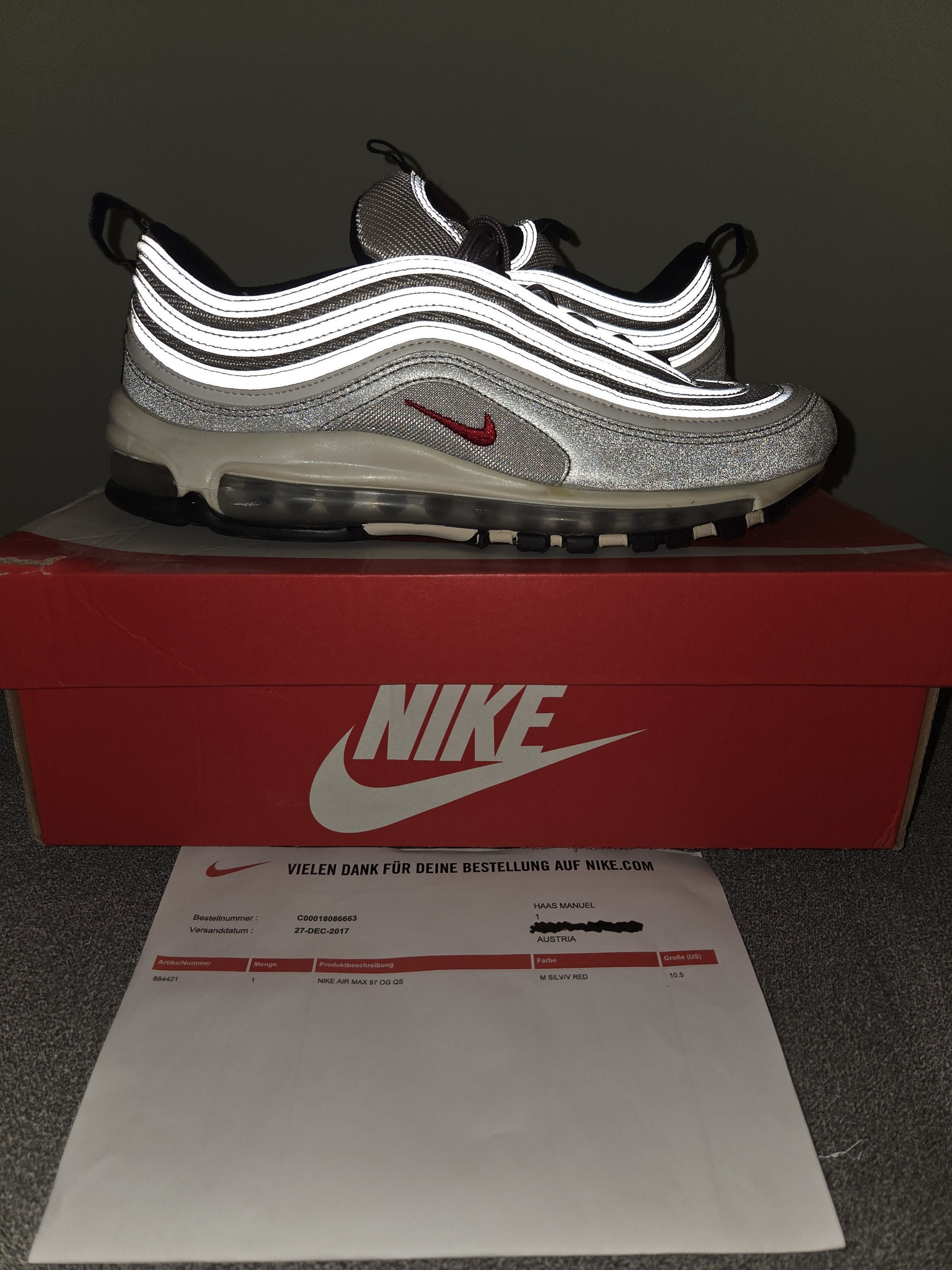 Nike Nike Air Max 97 OG QS Size US 10.5 / EU 43-44 - 2 Thumbnail