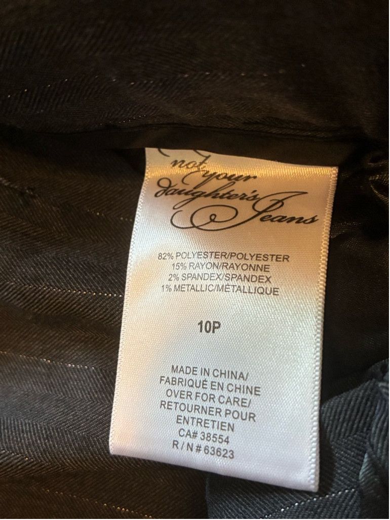 Other Not Your Daughter's Jeans Grey Pinstripe Dresspants Size 32" / US 10 / IT 46 - 4 Thumbnail