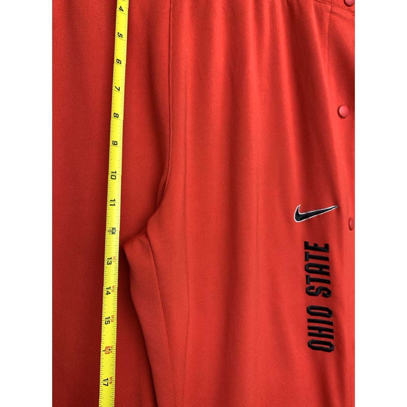 Nike VINTAGE Nike Tearaway Pants Mens XL OSU Snaps Basketball Run Training Ohio Buckeyes Red Size US 36 / EU 52 - 4 Thumbnail
