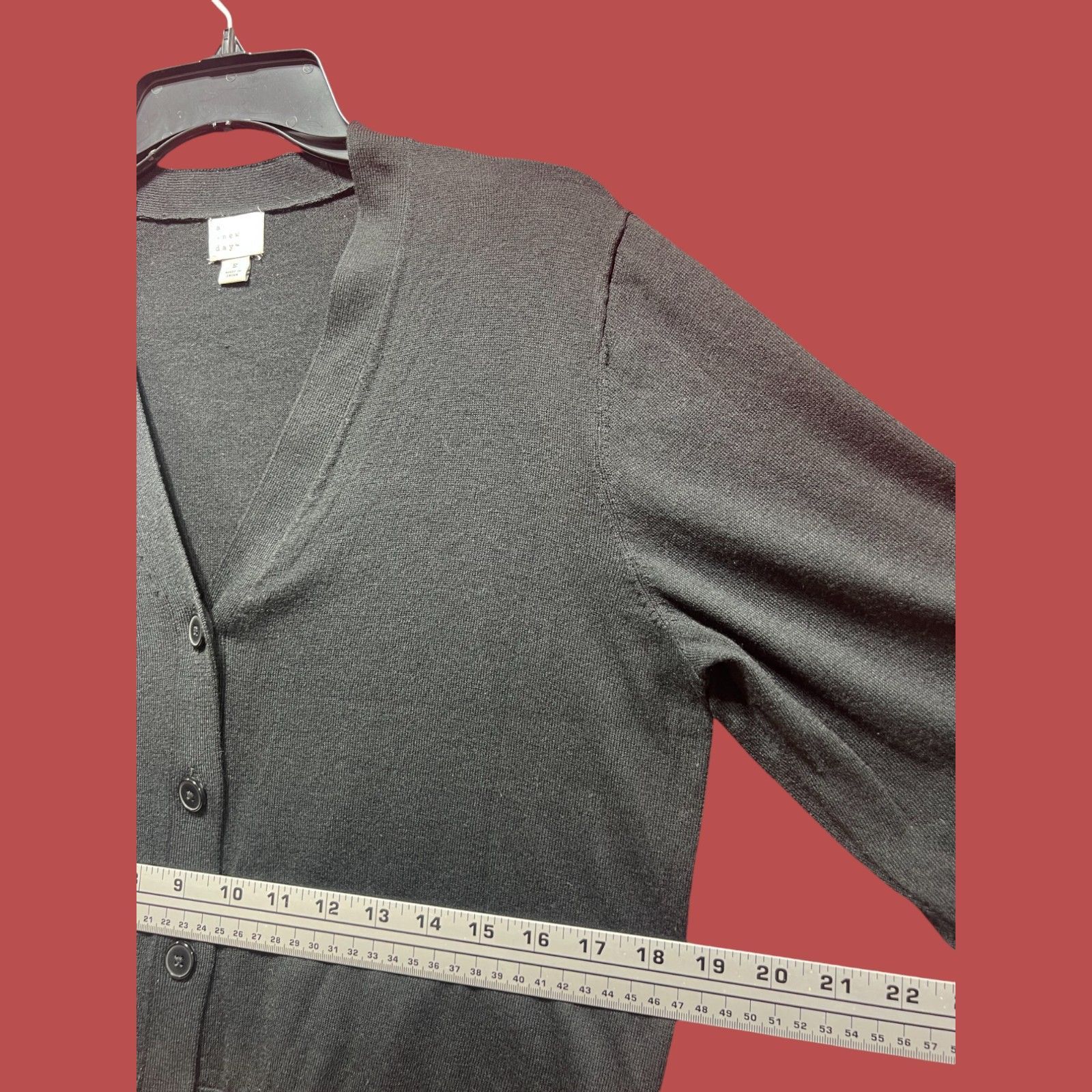 Other A New Day - Women's Button Front Cardigan - Black - Small Size S / US 4 / IT 40 - 6 Thumbnail