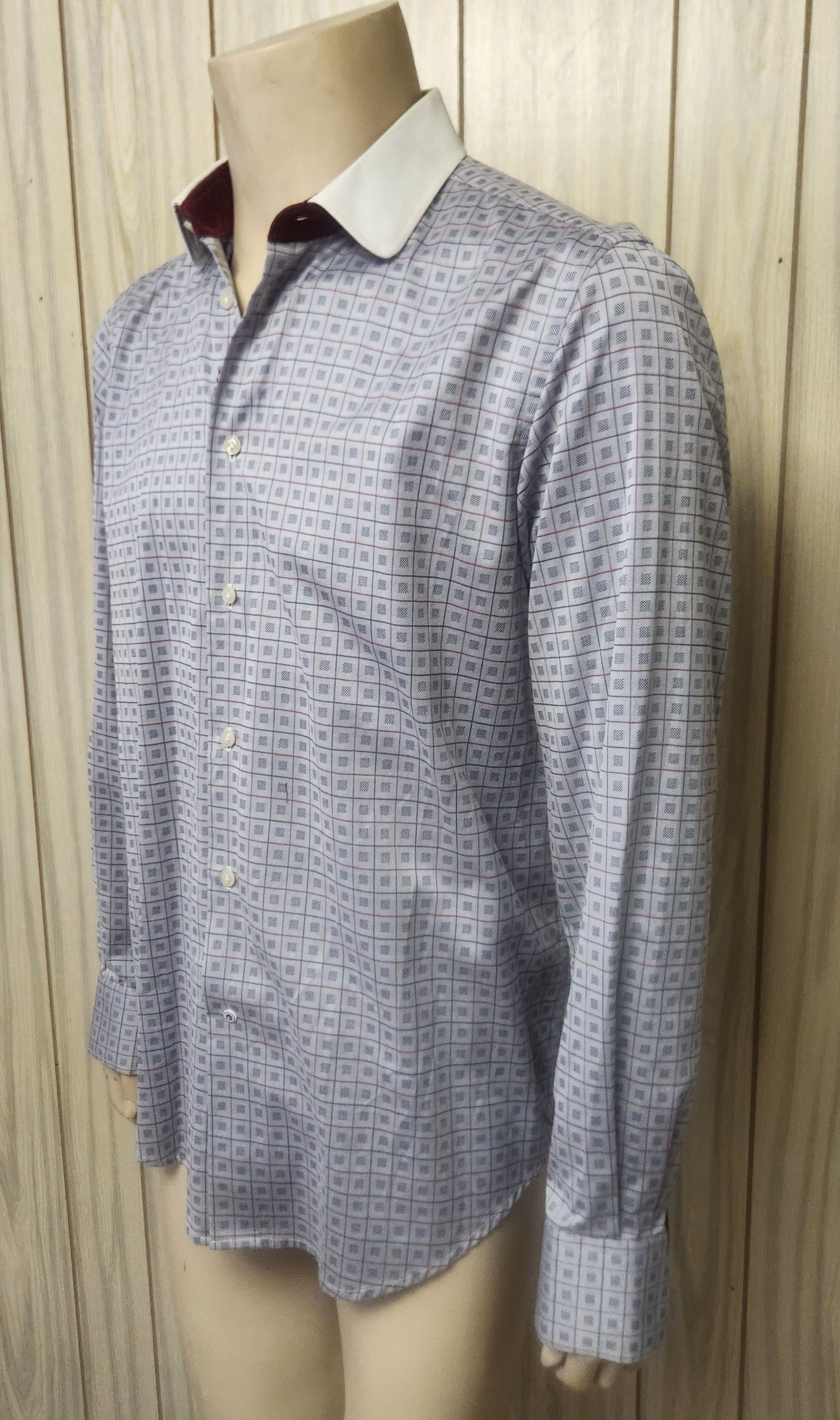 Robert Graham Robert Graham shirt L silver check white collar Size US L / EU 52-54 / 3 - 3 Thumbnail