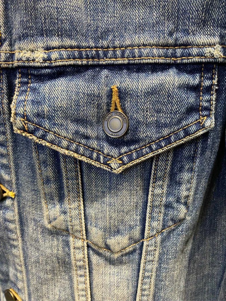 Saint Laurent Paris saint Laurent parisChicago Blue Denim Truck Jacket 2503-Ne Size US S / EU 44-46 / 1 - 4 Thumbnail