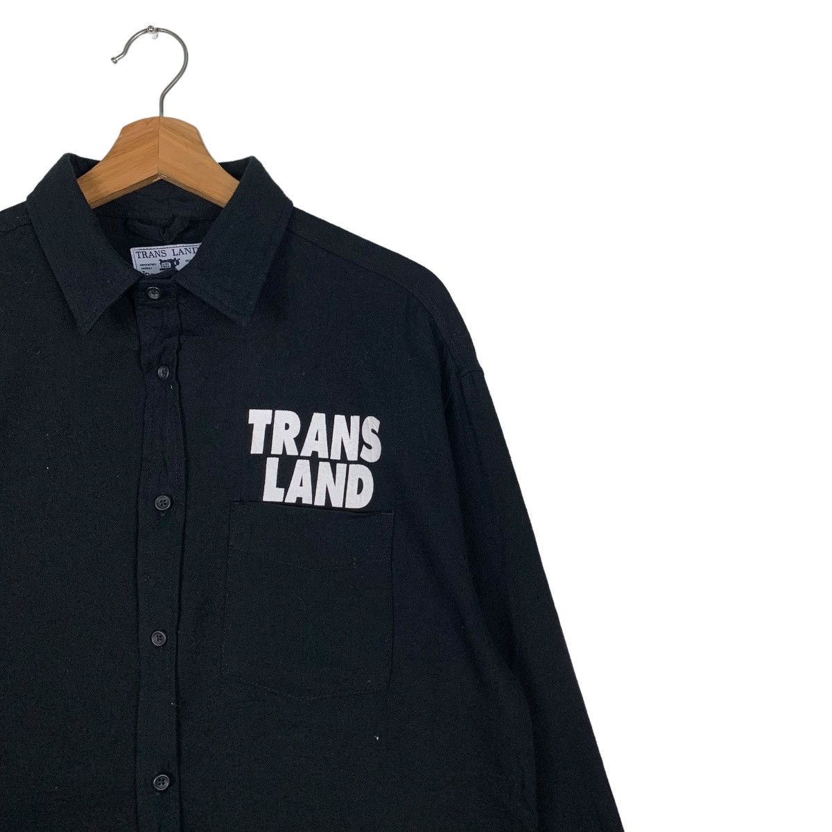 Vintage TRANS LAND URBANGARMENT BIG LOGO BUTTON UP SHIRT #0203-C10 Size US L / EU 52-54 / 3 - 8 Thumbnail