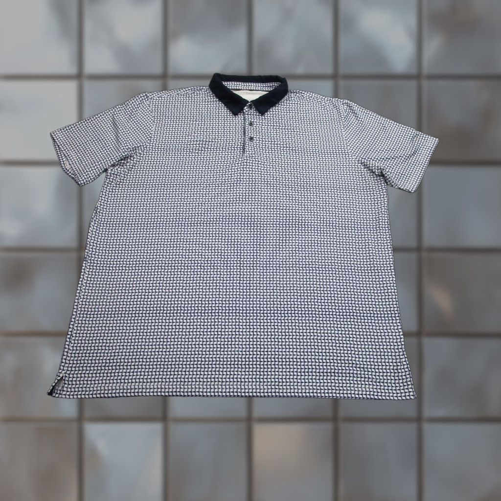 Vintage Maelreg Shirt Mens 2XL Blue Performance Polo Golf Stretch Wicking Geometric Size US XXL / EU 58 / 5 - 1 Thumbnail