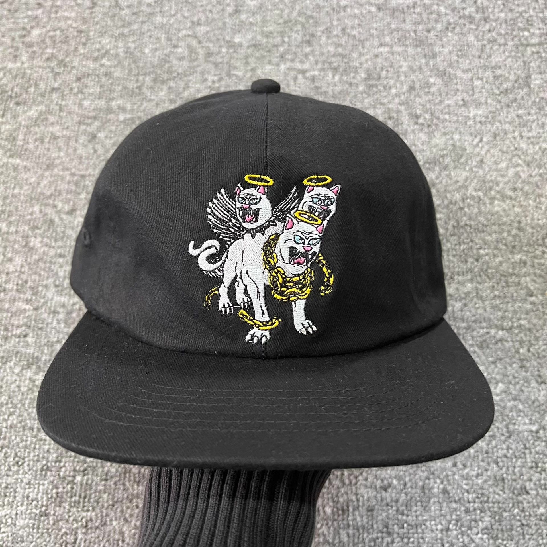 RIPNDIP Ripndip Hell Cerberus Cat Embroidered Baseball Cap Q7 Size ONE SIZE - 1 Thumbnail