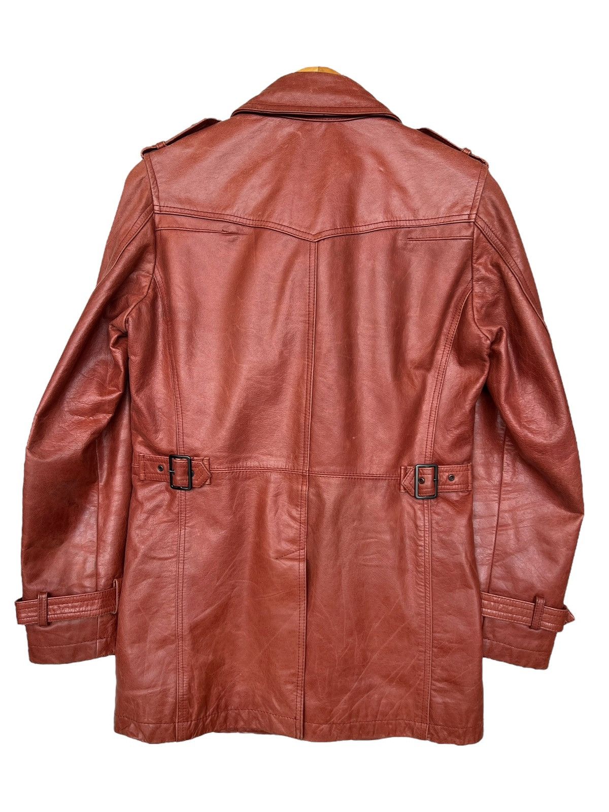 Vintage Michael Klein Faded Red Blazer Leather Jacket Size US S / EU 44-46 / 1 - 3 Thumbnail