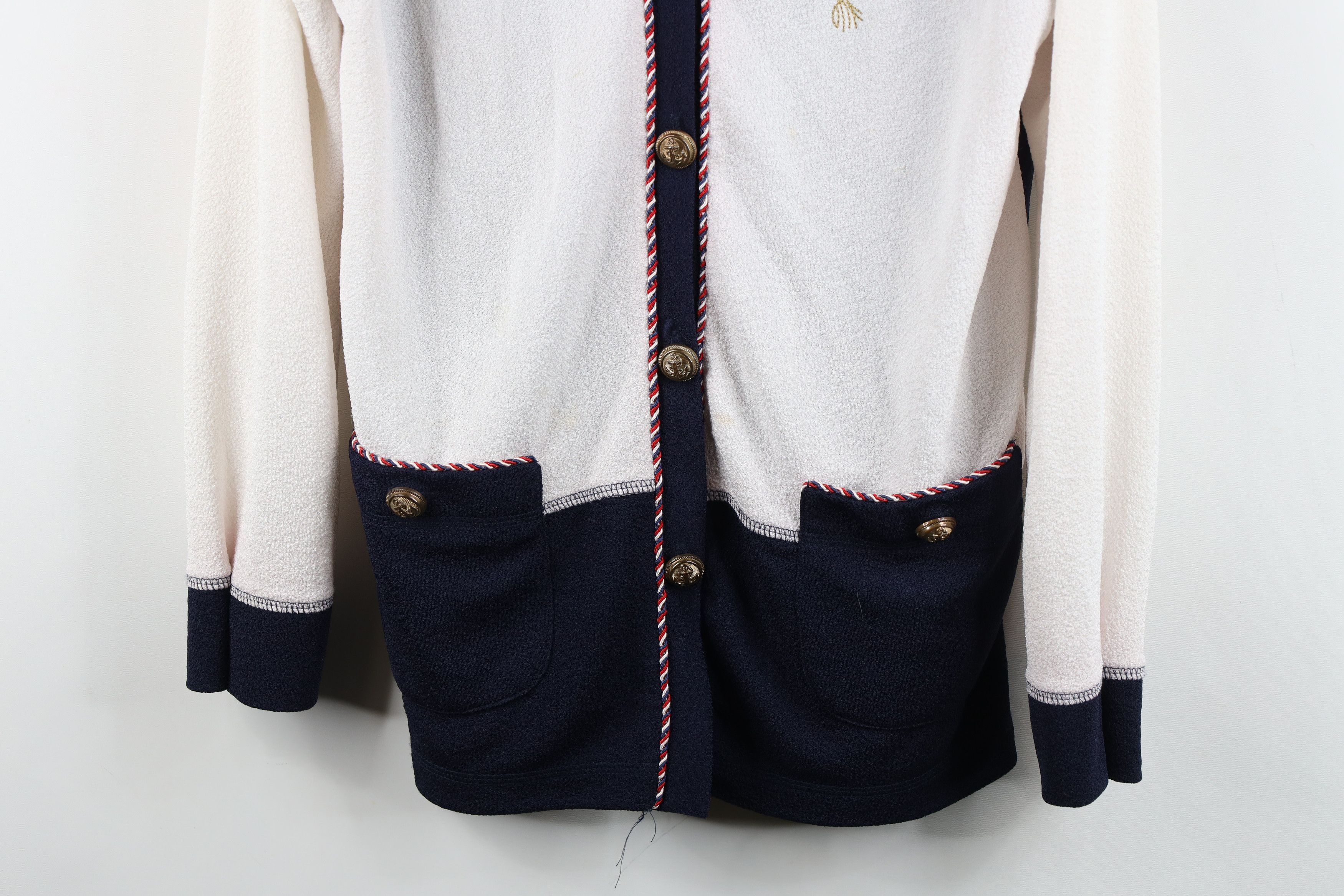 Vintage Vintage 90s Streetwear Sailboat Knit Cardigan Sweater USA Size M / US 6-8 / IT 42-44 - 3 Thumbnail