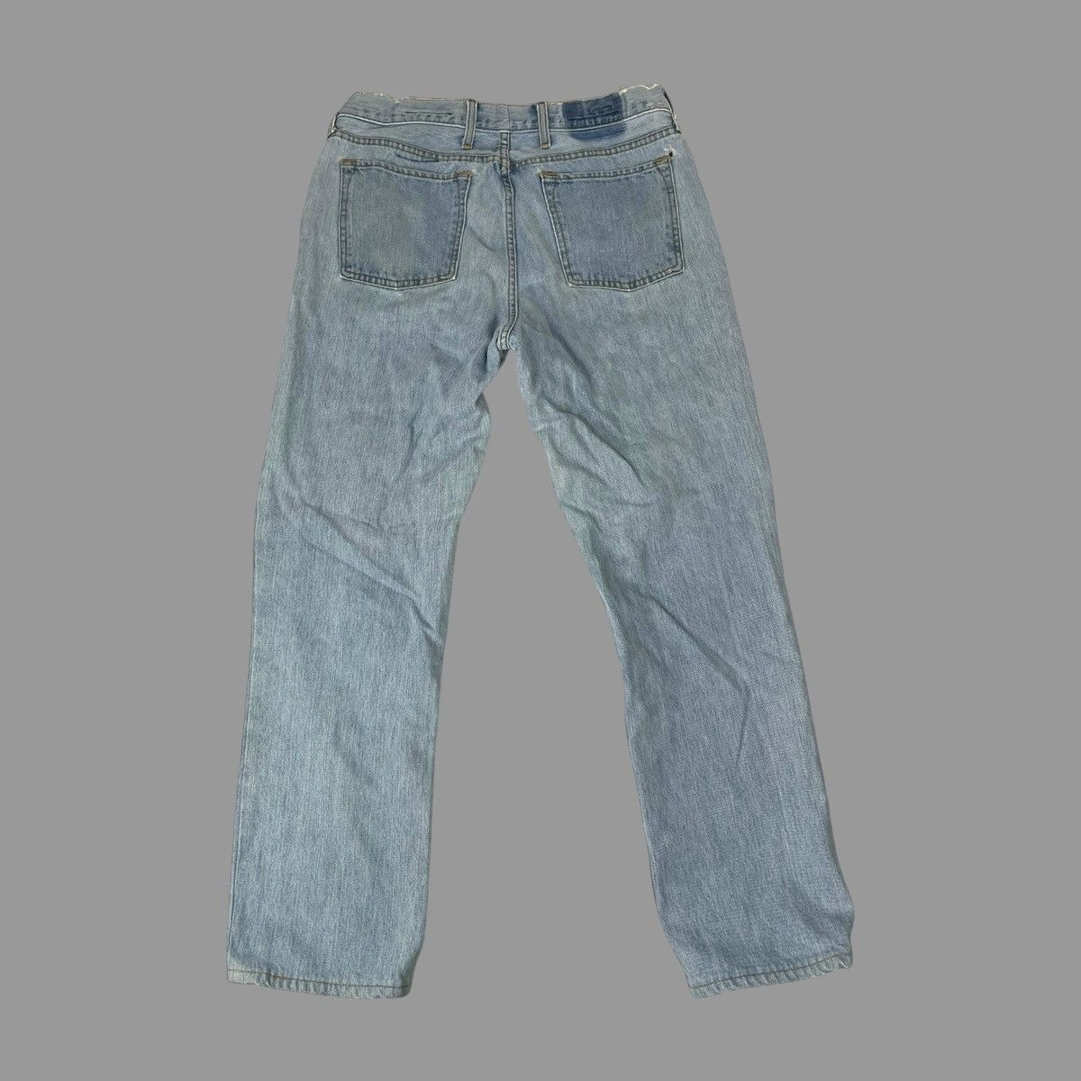 Gap × Vintage Vintage 90s gap light wash denim repaired jeans Size US 35 - 2 Thumbnail