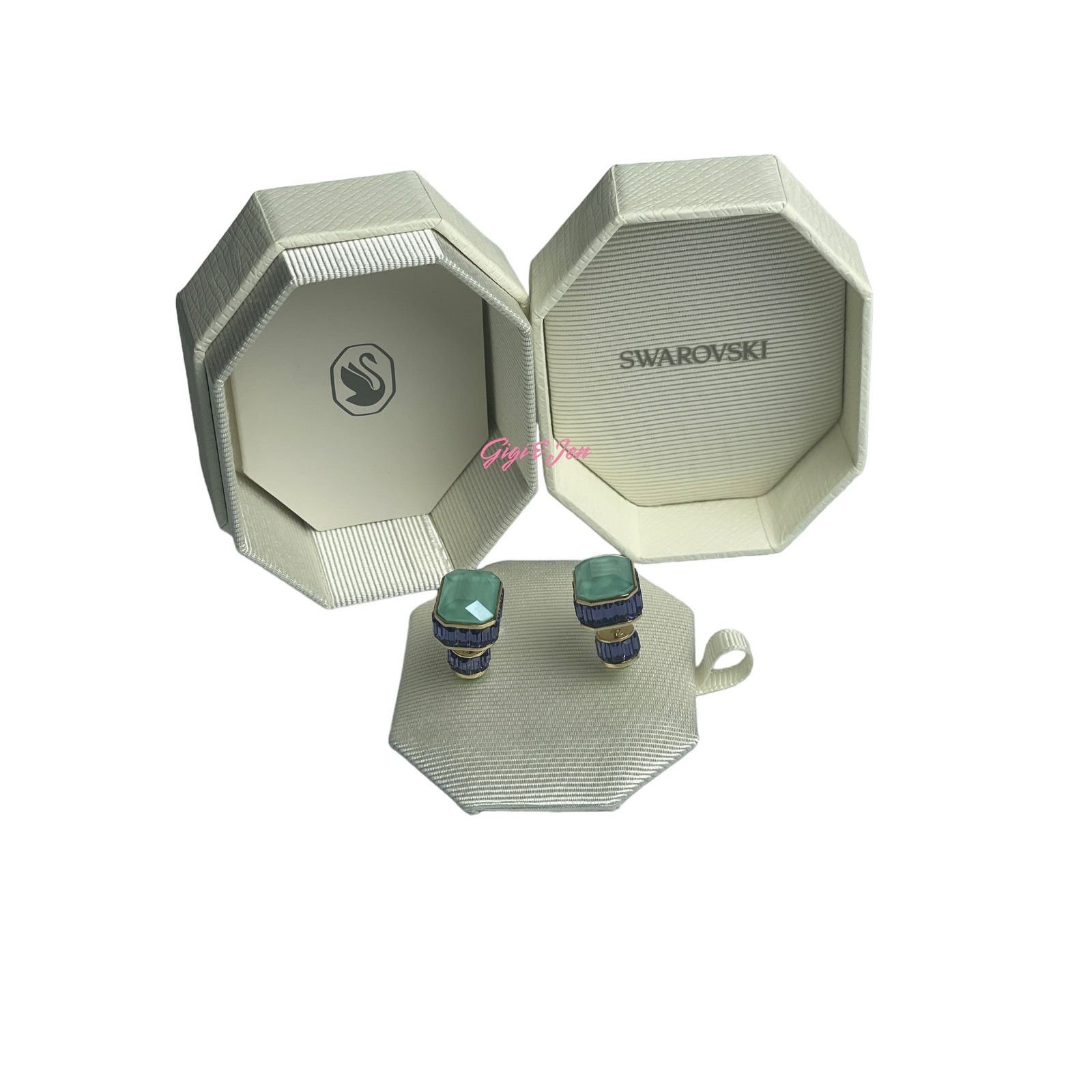 Swarovski Swarovski Orbita Women's Gold Plated Metal Stud Earrings New Size ONE SIZE - 4 Thumbnail
