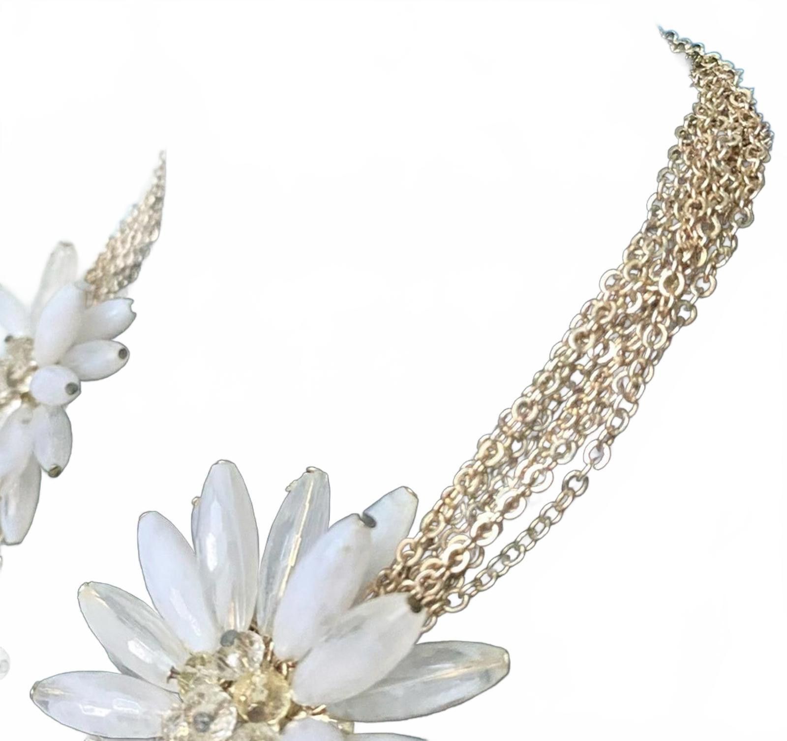 Ted Baker Ted Baker for Talbots “Aster Burst” White Floral Necklace Size ONE SIZE - 7 Thumbnail