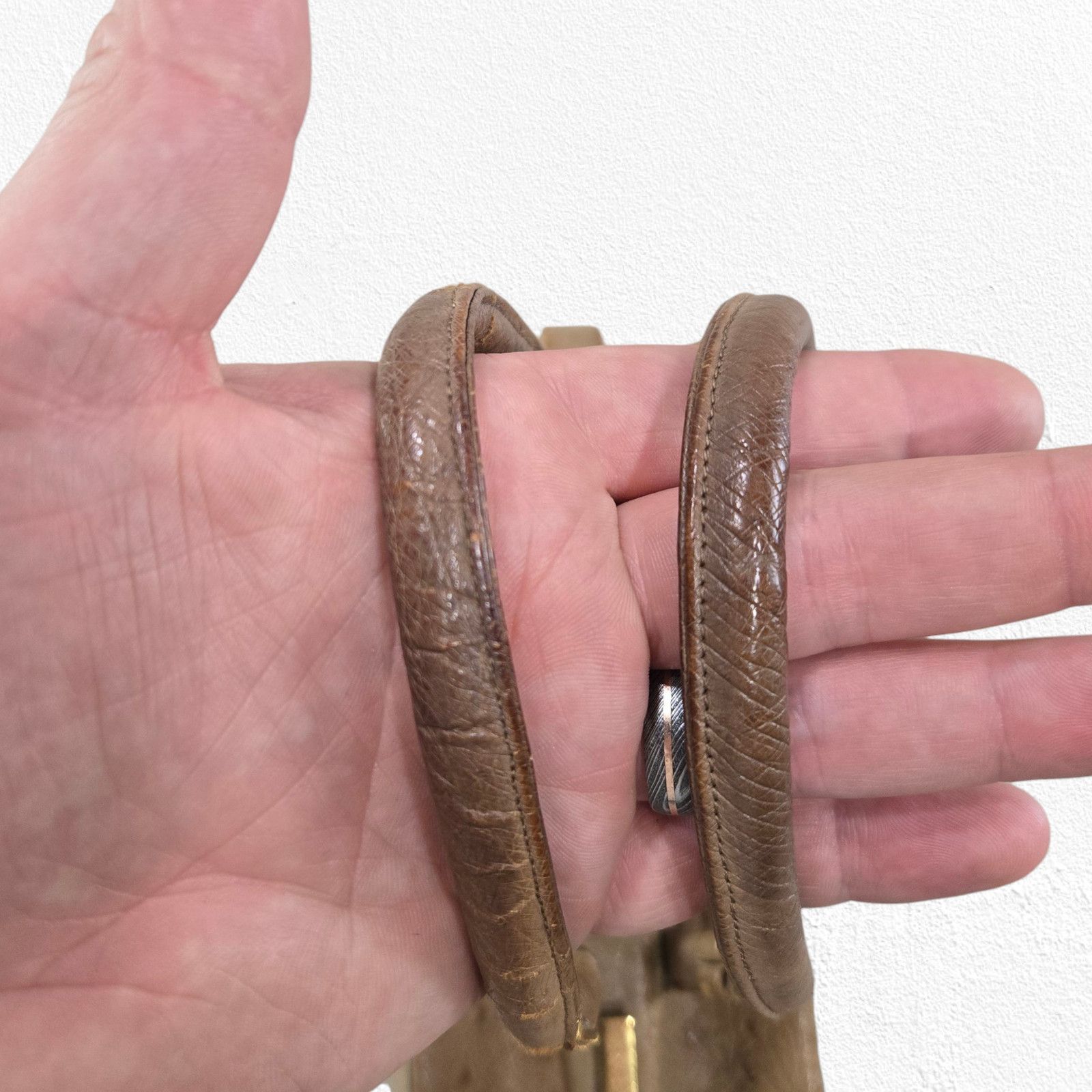 Vintage 1950s Genuine Ostrich Leather Top Handle Purse Size ONE SIZE - 11 Thumbnail