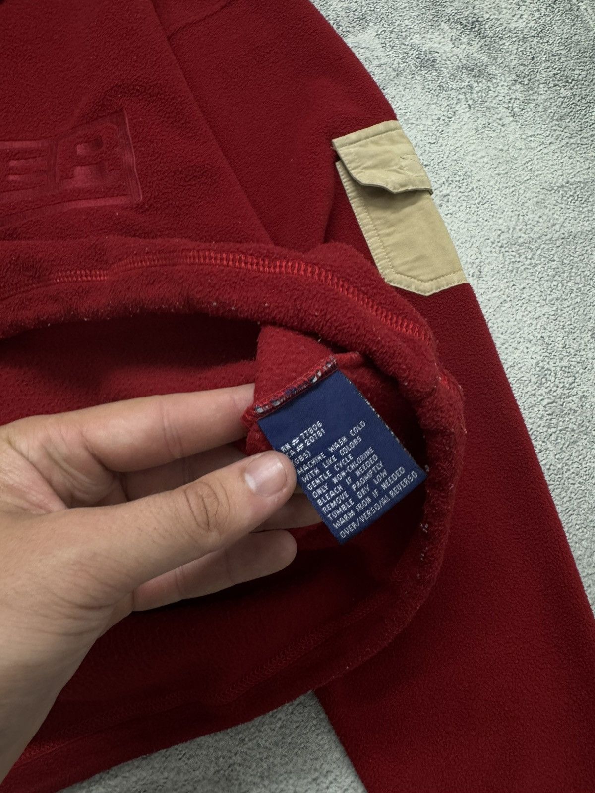 Tommy Hilfiger Vintage Tommy Hilfiger Spell Out Red Fleece 1/4 Zip Pullover Size US M / EU 48-50 / 2 - 8 Thumbnail