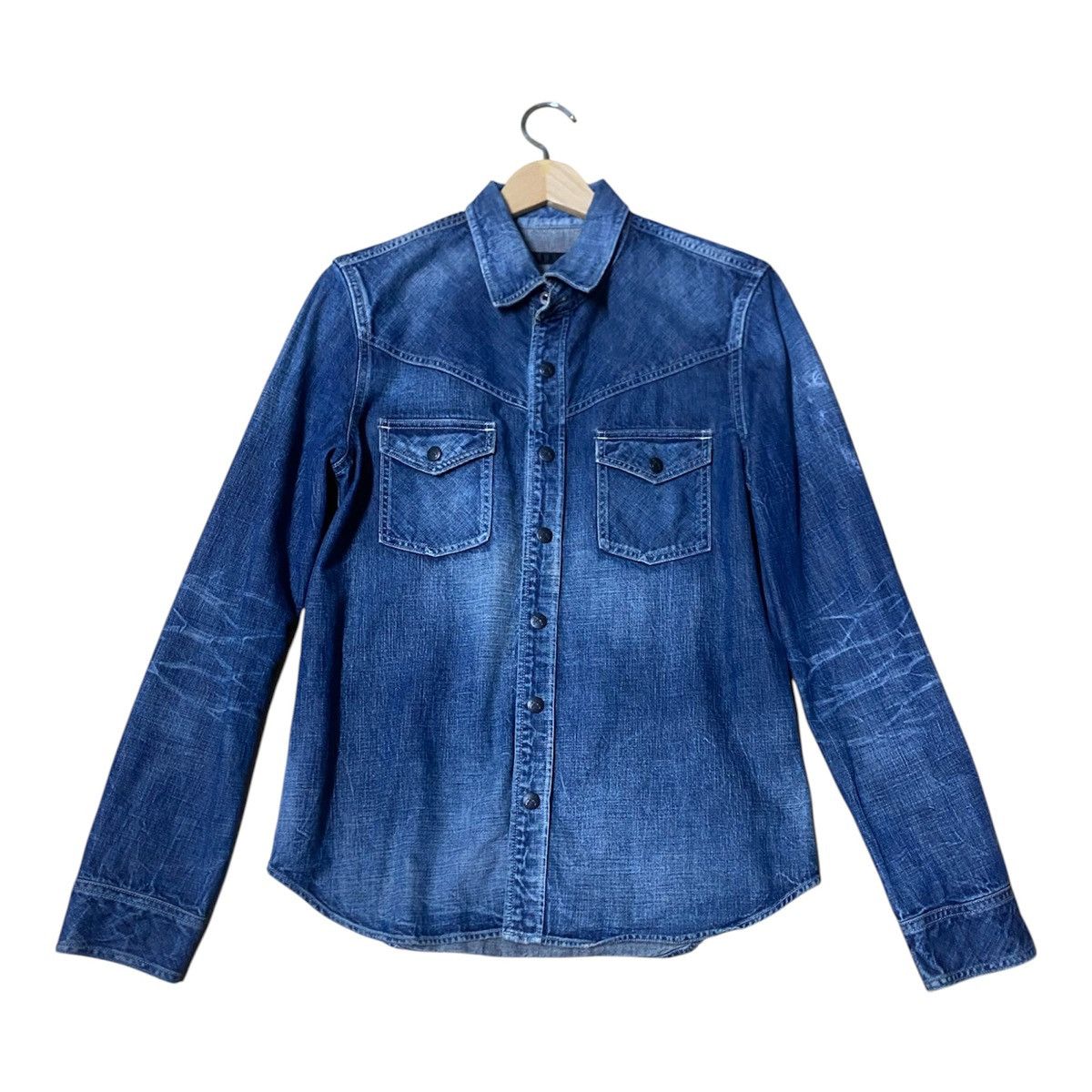 roarguns Roar Guns Japanese Brand Western Denim Shirt Size US S / EU 44-46 / 1 - 1 Thumbnail