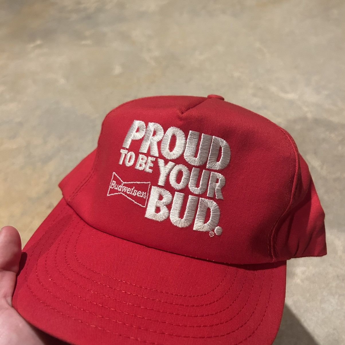 Budweiser × Vintage Crazy Vintage 90s Budweiser Proud To Be Your Bud Hat Size ONE SIZE - 3 Thumbnail