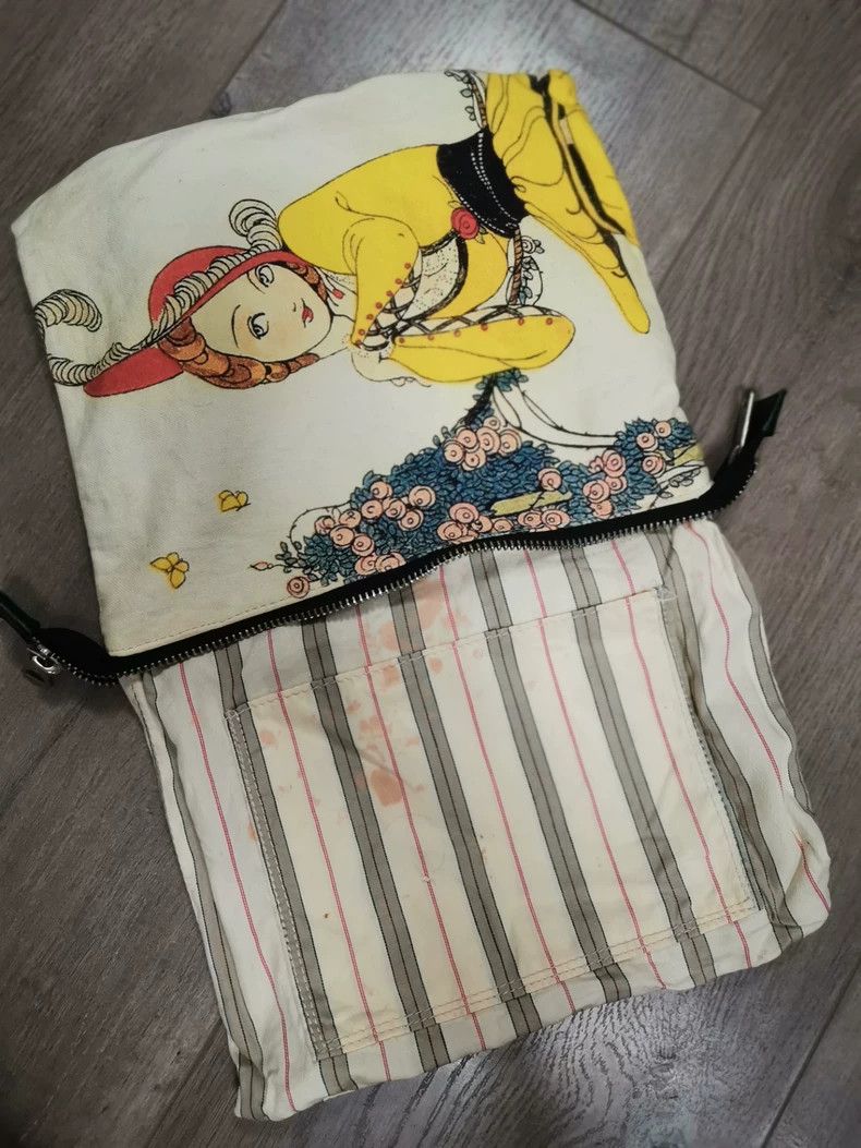 Y's Y's Retro Girl Cherry Blossom Clutch Storage Bag Size ONE SIZE - 5 Thumbnail