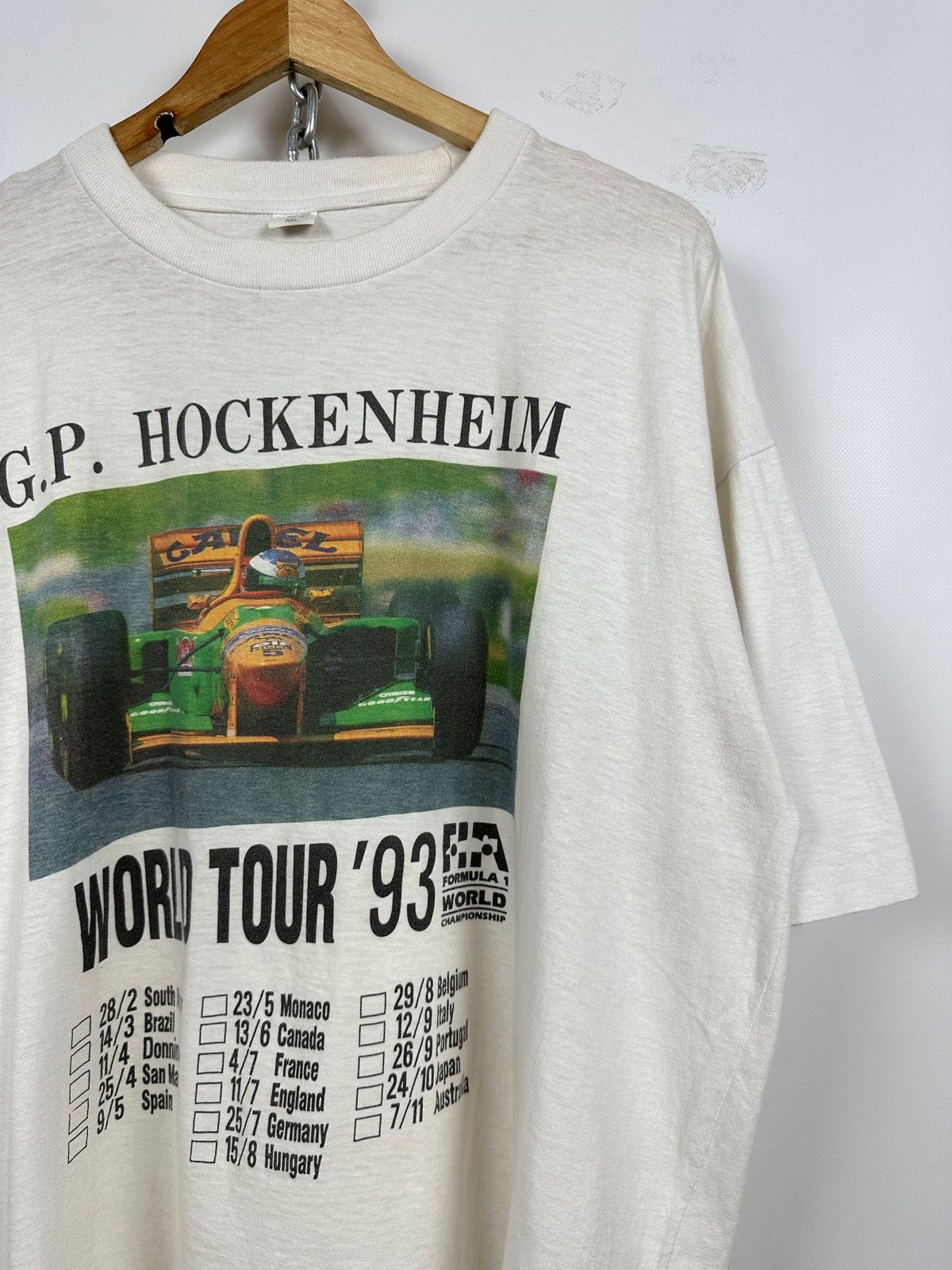 Formula 1 1993 Vintage G.P Hockenheim Benetton B193 Ford F1 Tour Tee Size US XXL / EU 58 / 5 - 5 Thumbnail