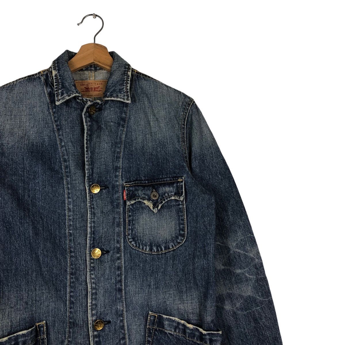 Levi's 🔥Vintage Chore Biker Denim Jacket Levi’s Big Pocket Size US M / EU 48-50 / 2 - 6 Thumbnail