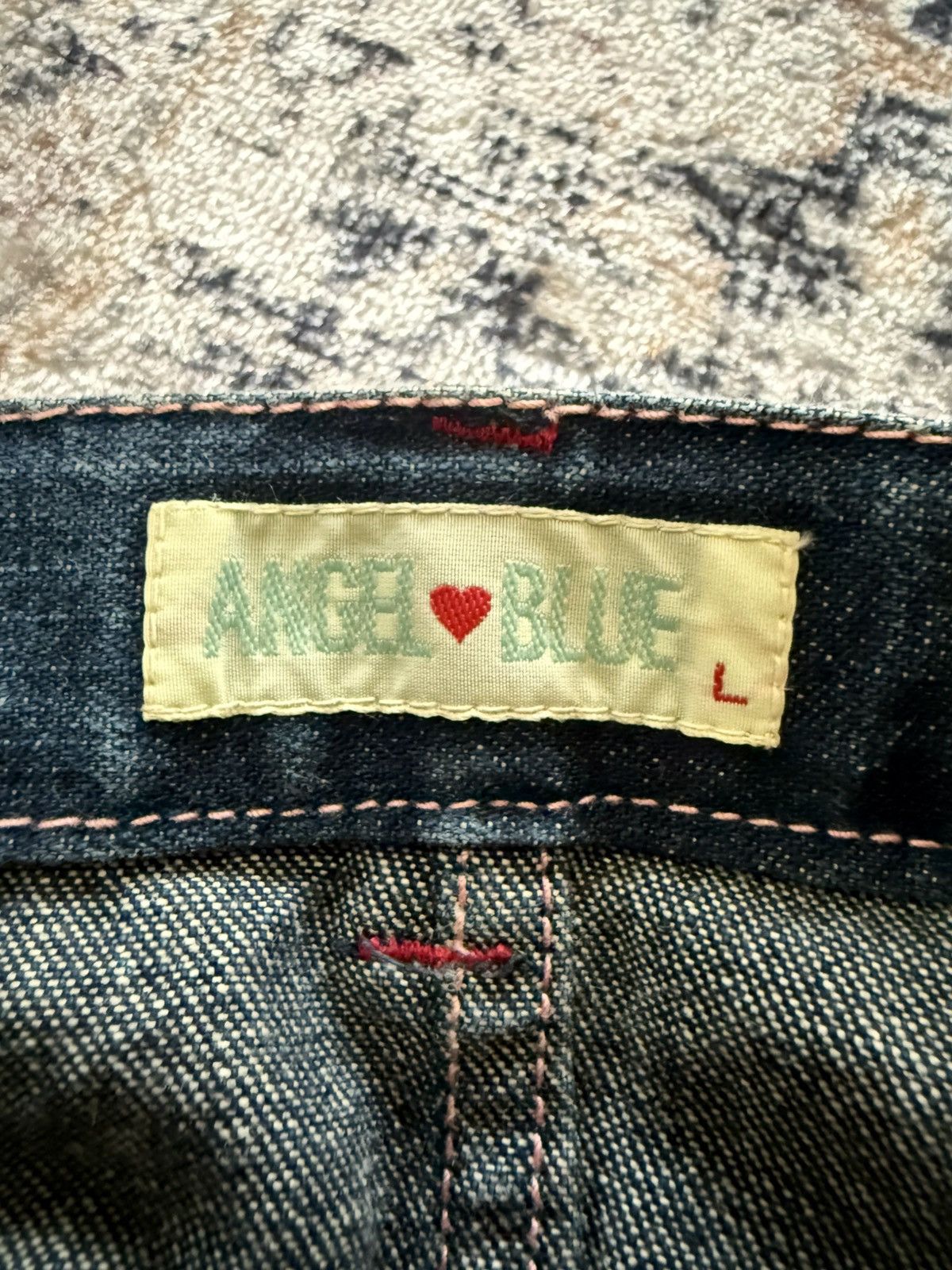 Hysteric Glamour 2000s Angel Blue Kawaii Side Panel Patched Flared Jeans Y2K Size US 28 / EU 44 - 19 Thumbnail