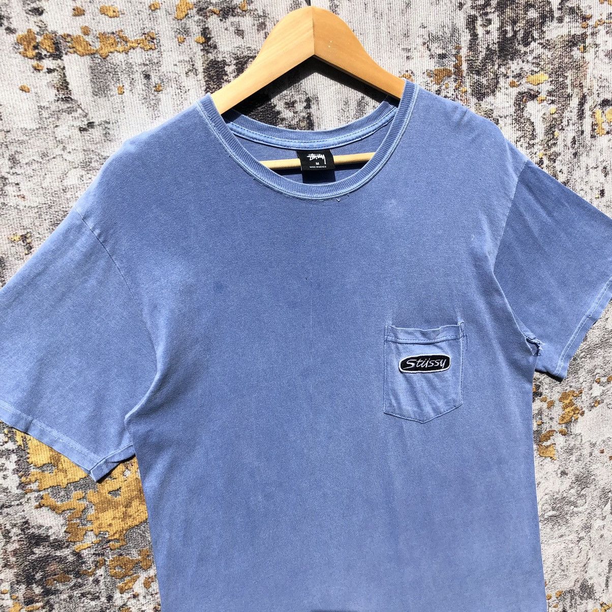 Stussy × Vintage 💥Distressed💥Stussy Pocket Tee Embroidery Stussy Streetwear Size US M / EU 48-50 / 2 - 5 Thumbnail