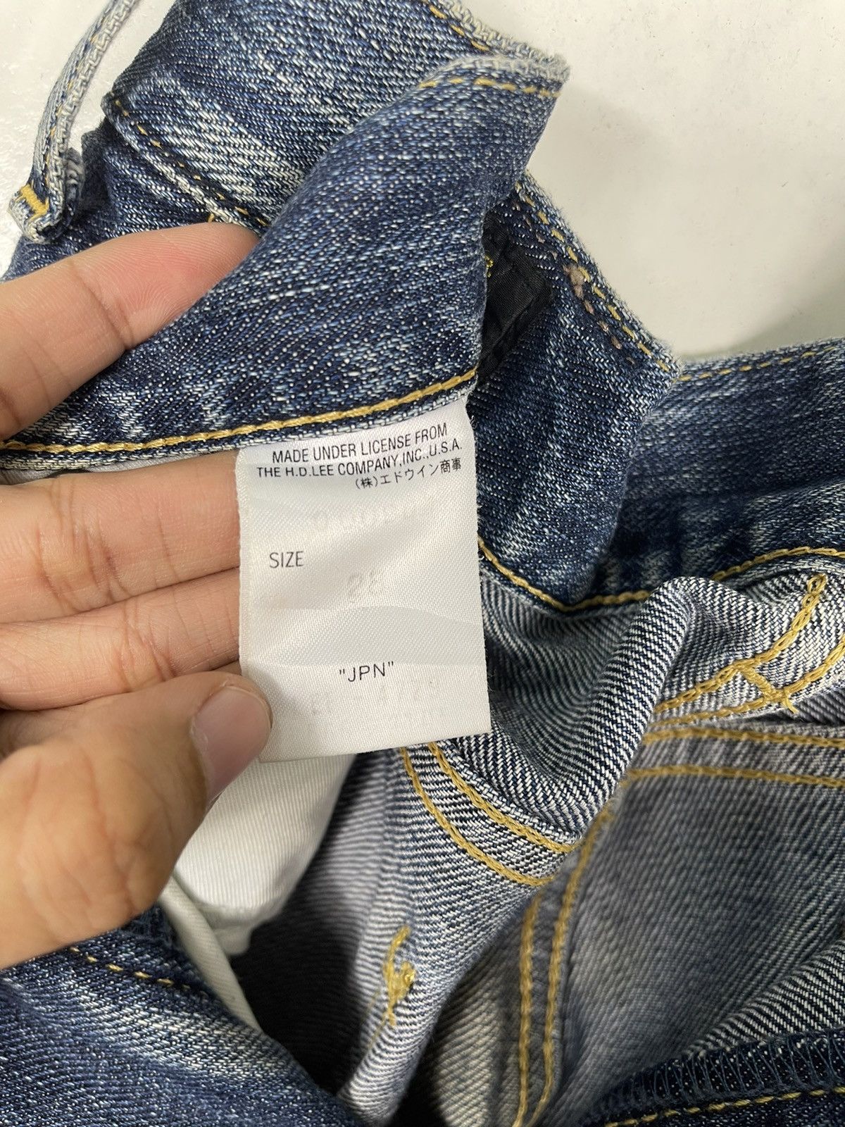Lee Lee Rider Ripped Denim Zipper Fly Blue Jeans Size US 30 / EU 46 - 16 Thumbnail