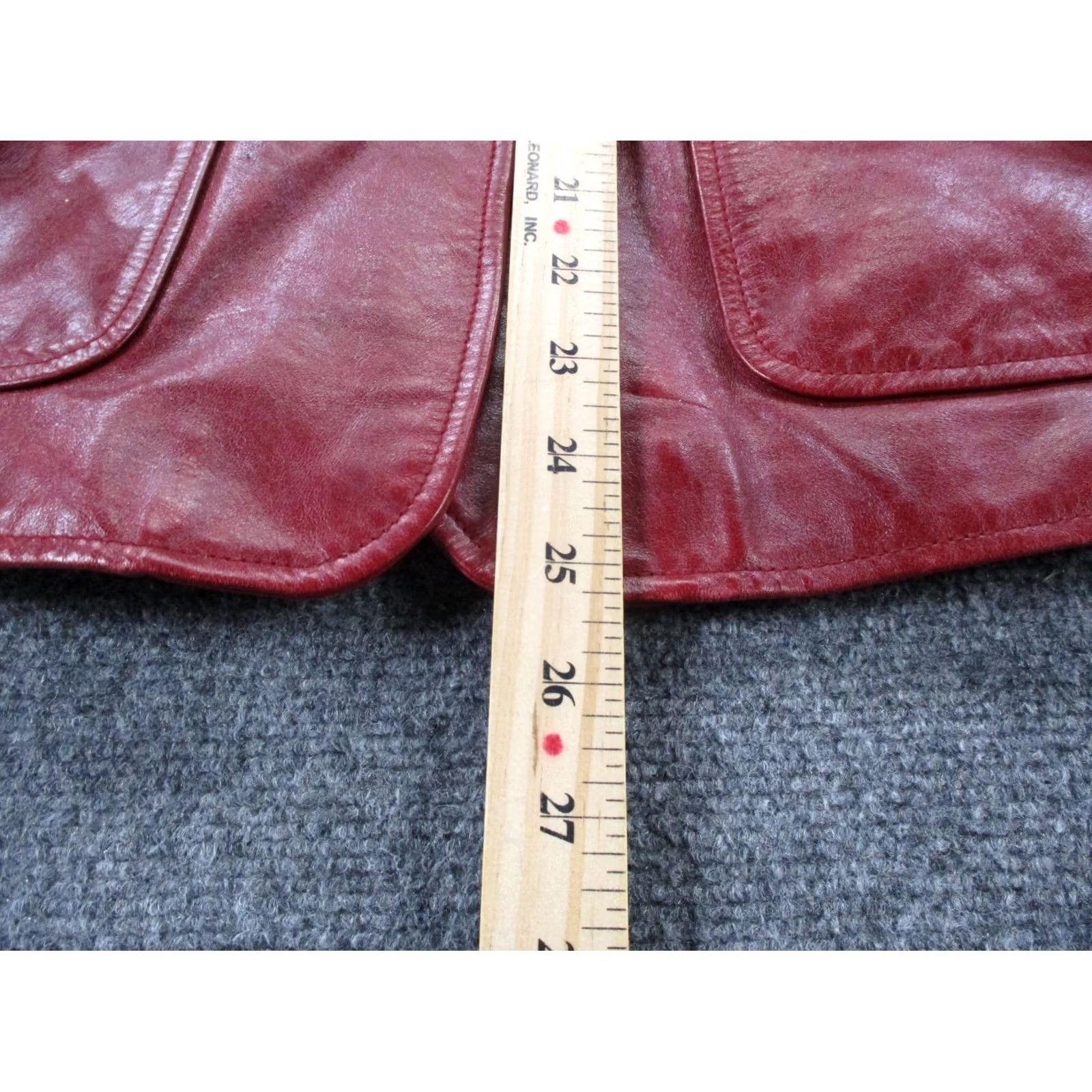 Gap VINTAGE Gap Jacket Womens S Red Leather Coat Biker Lined Windproof Pockets Casual Fall Spring Summer Winter Mens Womens Girls Boys Size S / US 4 / IT 40 - 4 Thumbnail
